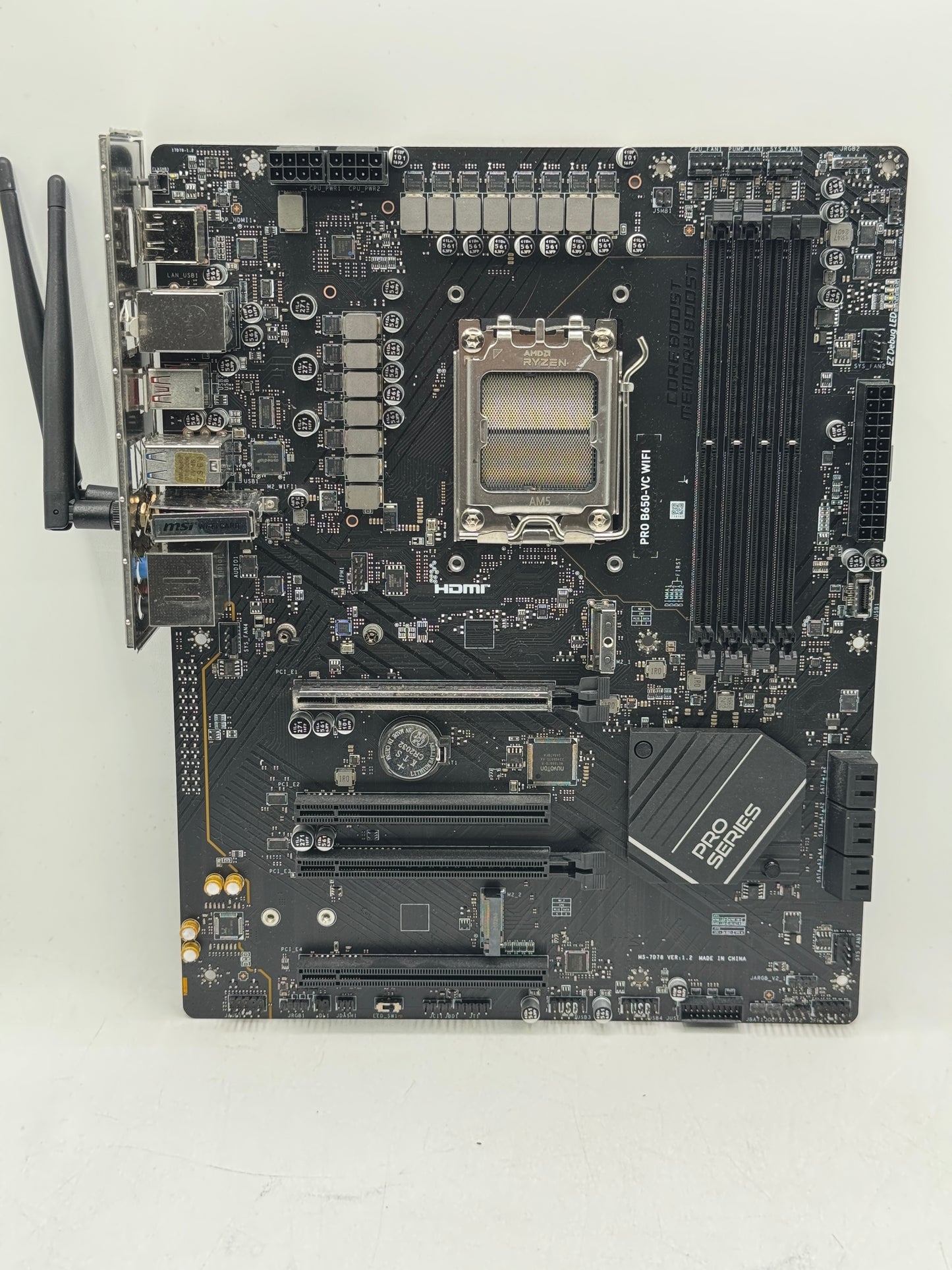 MSI PRO B650M-VC WiFi ProSeries Motherboard (AMD AM5, mATX, DDR5, PCIe 4.0, M.2)