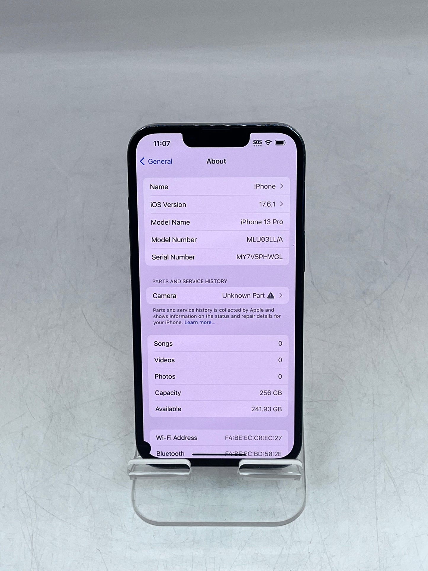 Unlocked Apple iPhone 13 Pro A2483 MLU03LL/A 256GB Blue READ