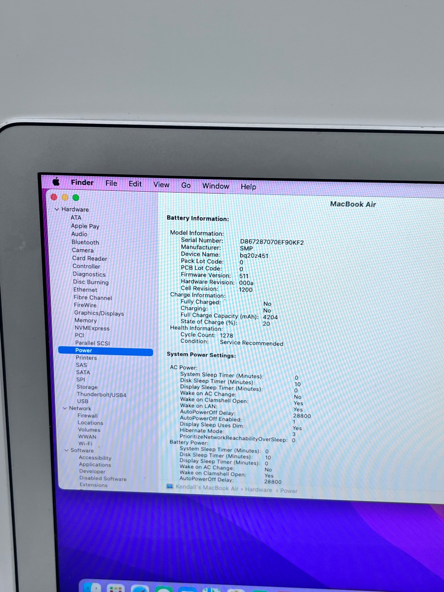 Apple MacBook Air 13" A1466 2017 Core i5 8GB 128GB - Silver READ