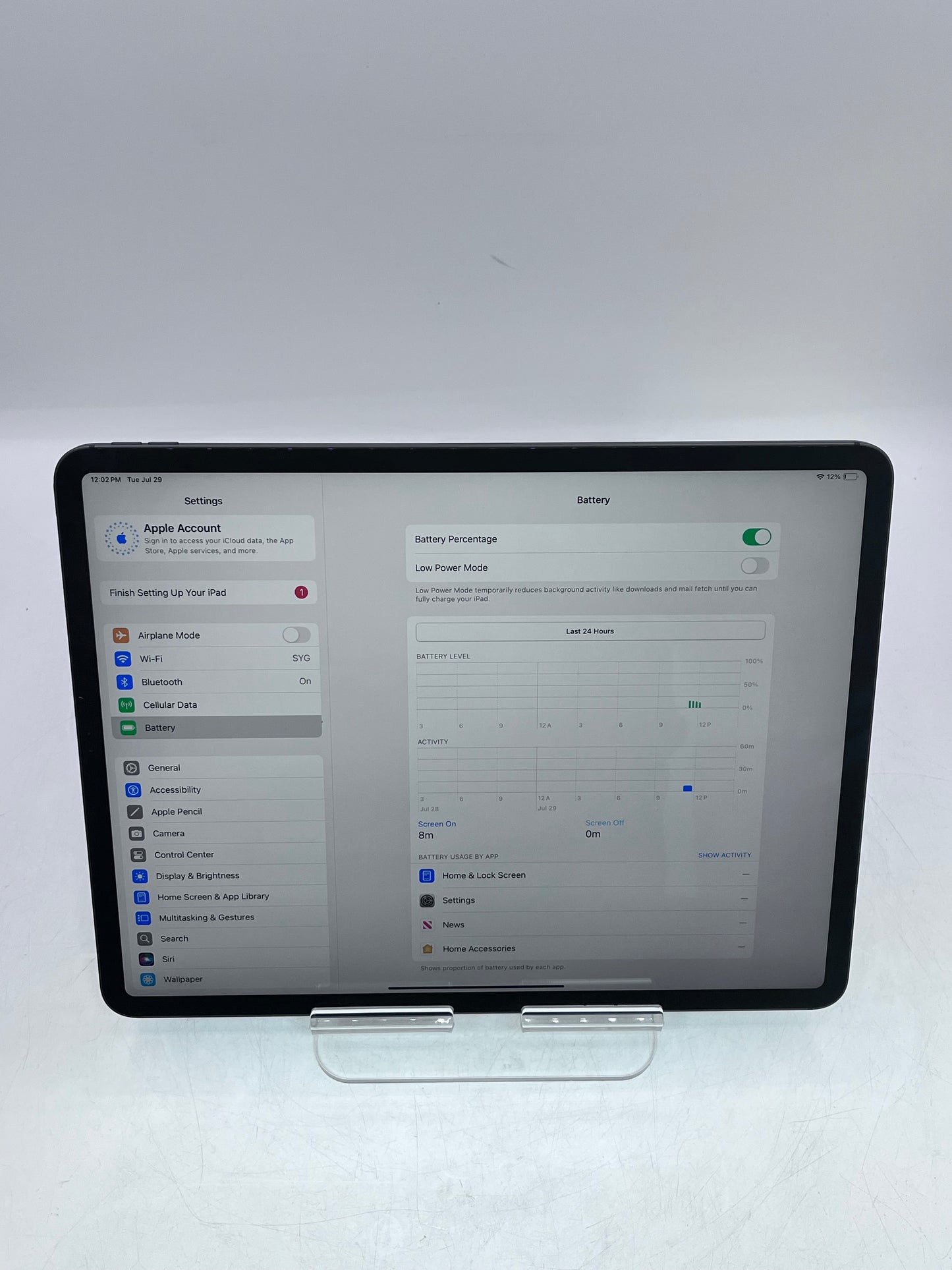Apple iPad Pro (4th Gen, 12.9-inch) 512GB A2069 MXG02LL/A Unlocked  Space Gray