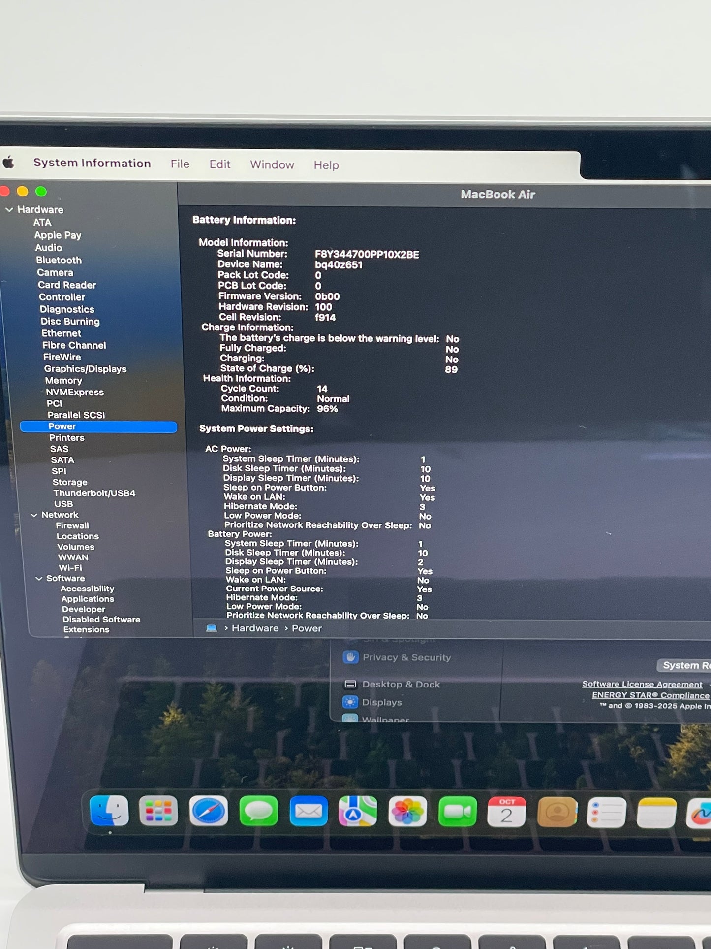 2022 Apple MacBook Air 13.6" M2 8C 8GB 256GB A2681 REMOTELY MANAGED