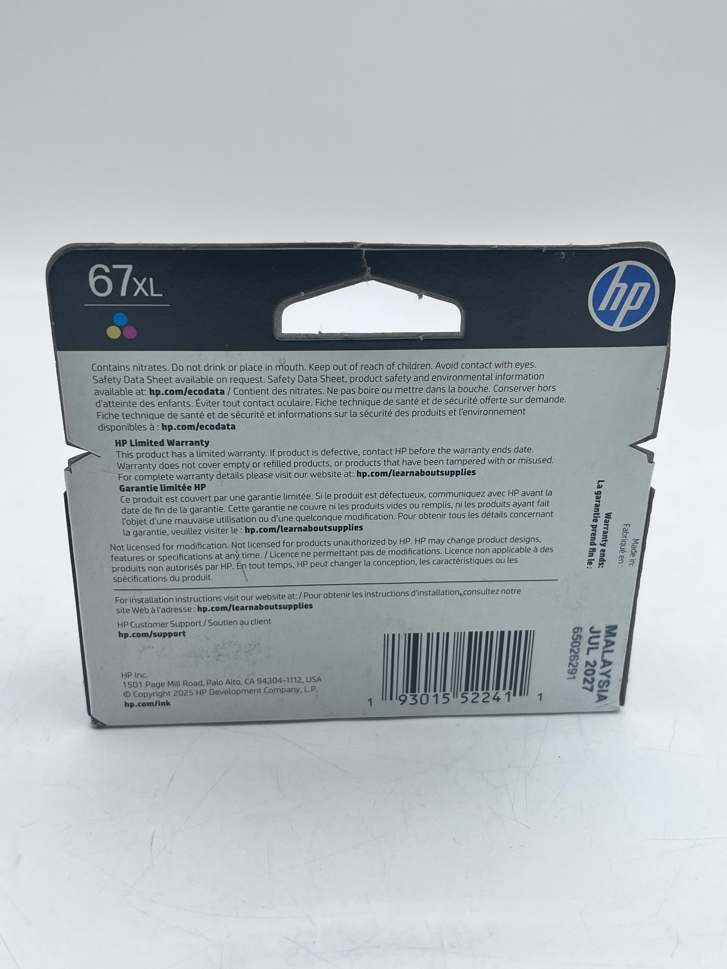 HP 67XL TRICOLOR Ink Cartridge