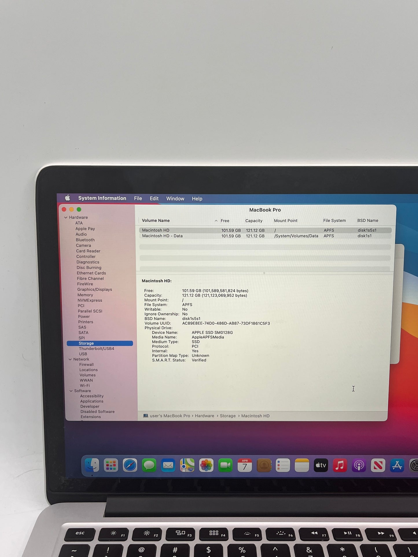 Apple MacBook Pro 13" A1502 2015 8GB 128GB Core i5 Silver