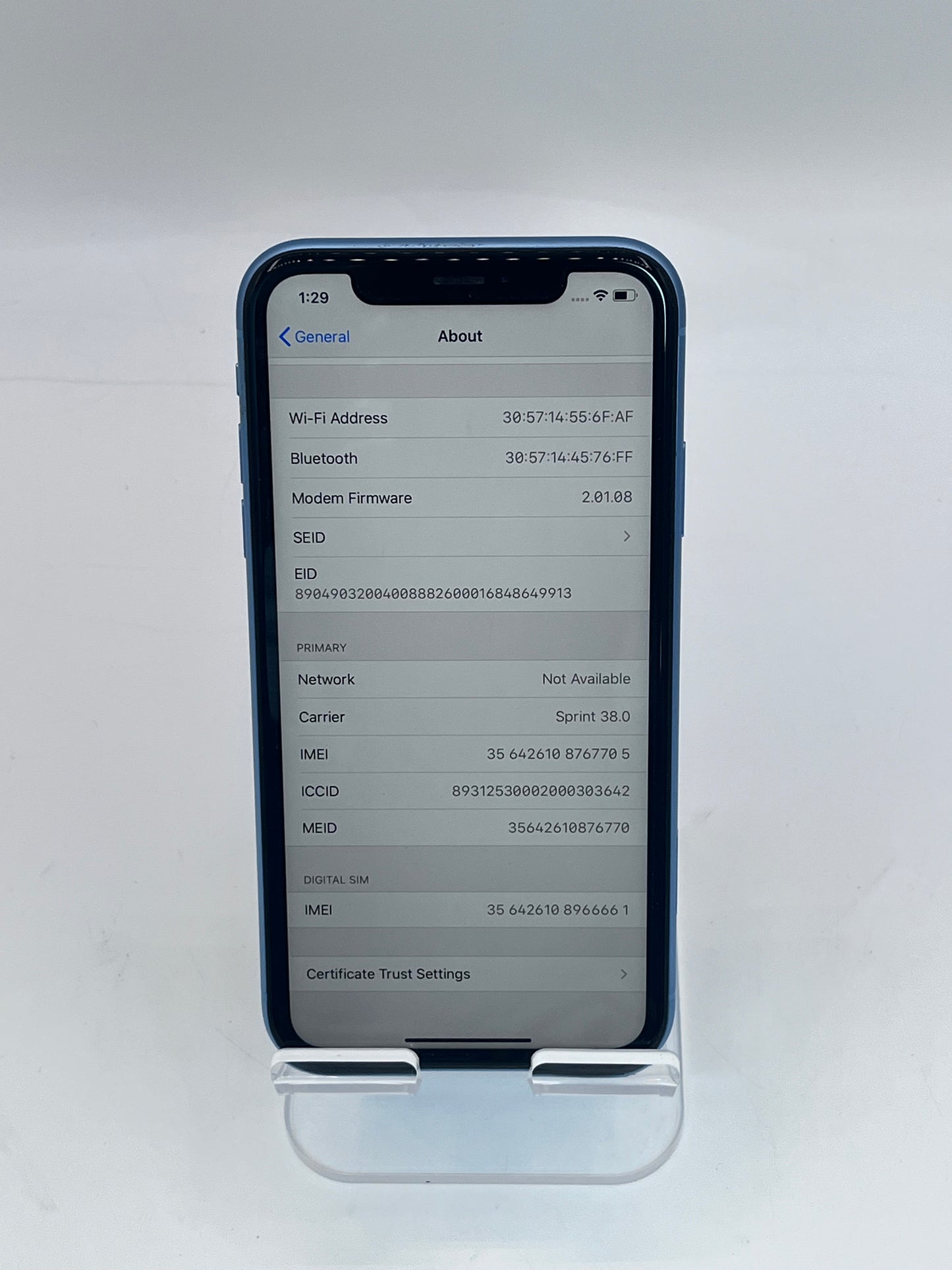 Unlocked Apple iPhone XR 6.1" A1984 MT4F2LL/A 64GB - Blue