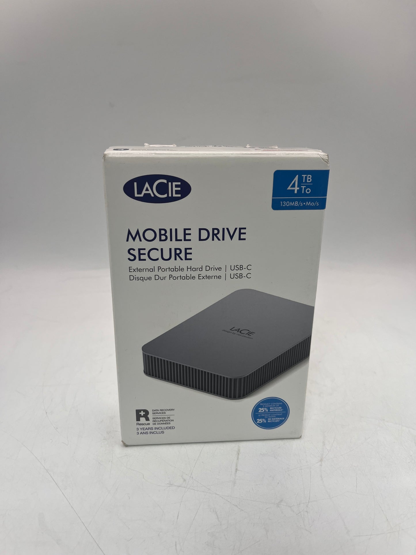 LaCie Mobile Drive Secure STLR4000400 4 TB Portable Hard Drive