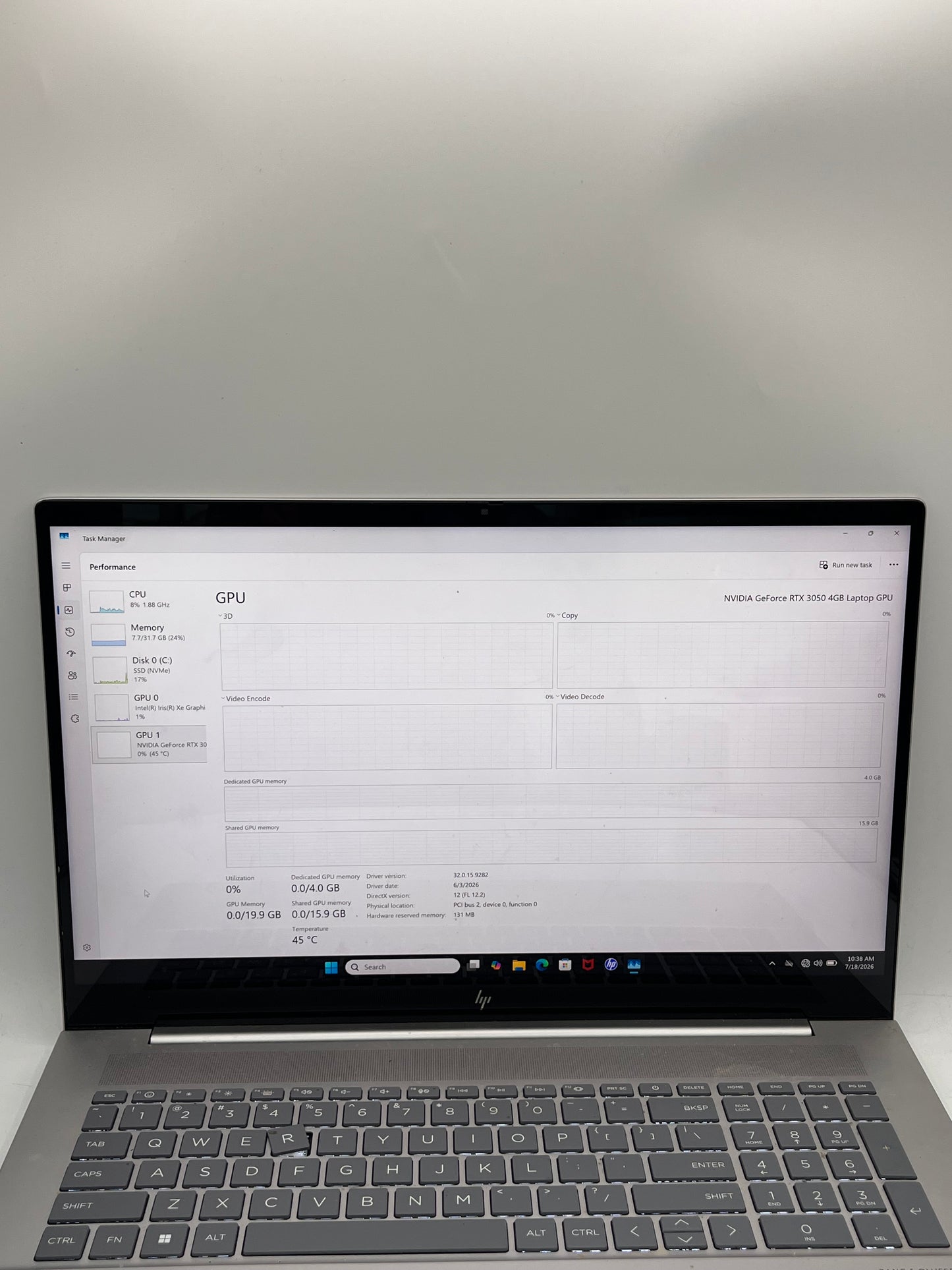 HP Envy 17-CW0097nr 17” Core i7-1355U 32GB 1TB RTX 3050 w/ Charger