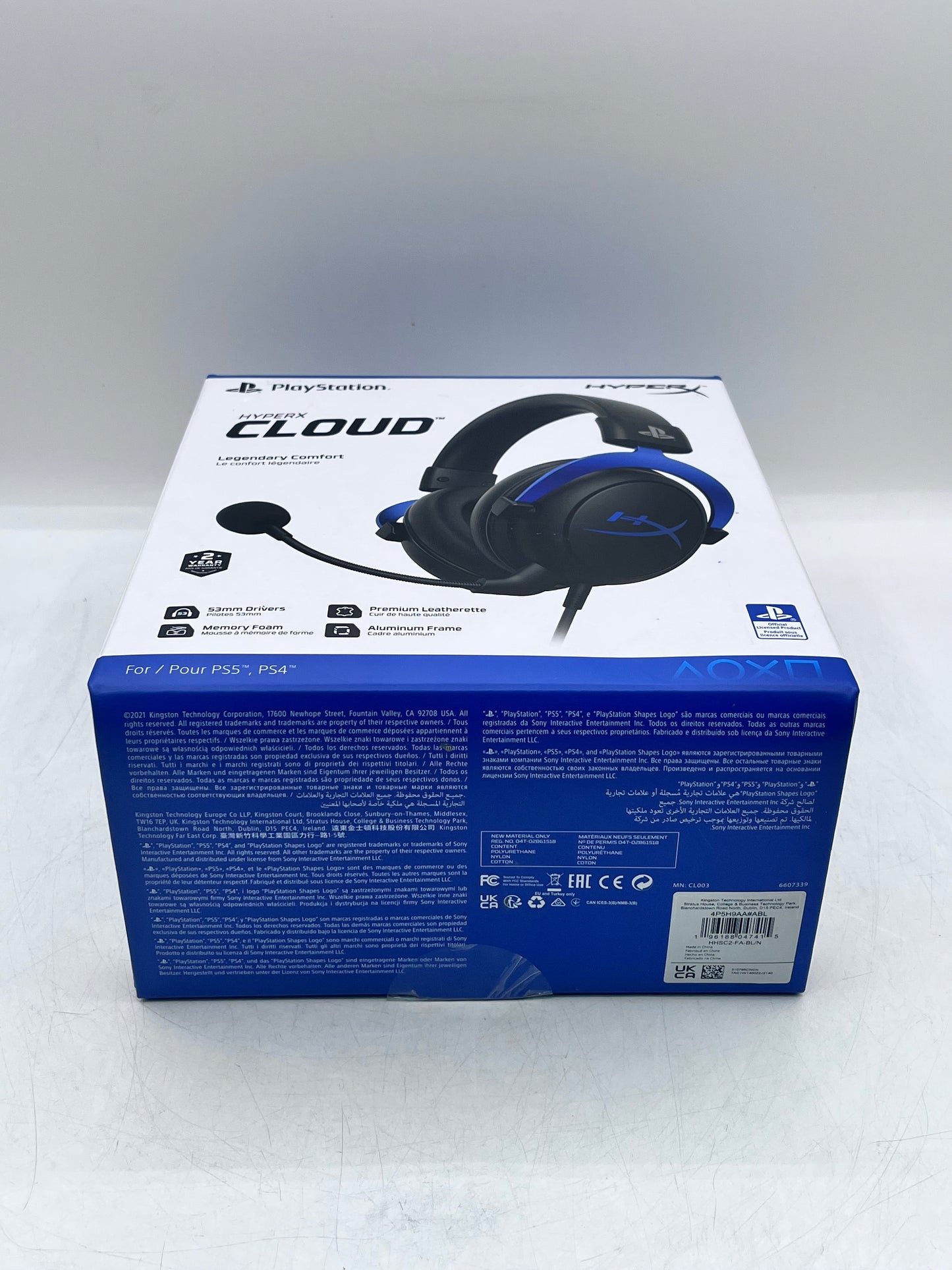 HyperX Cloud Wired Gaming Headset for PlayStation 4/5 Black/Blue -  New in Box