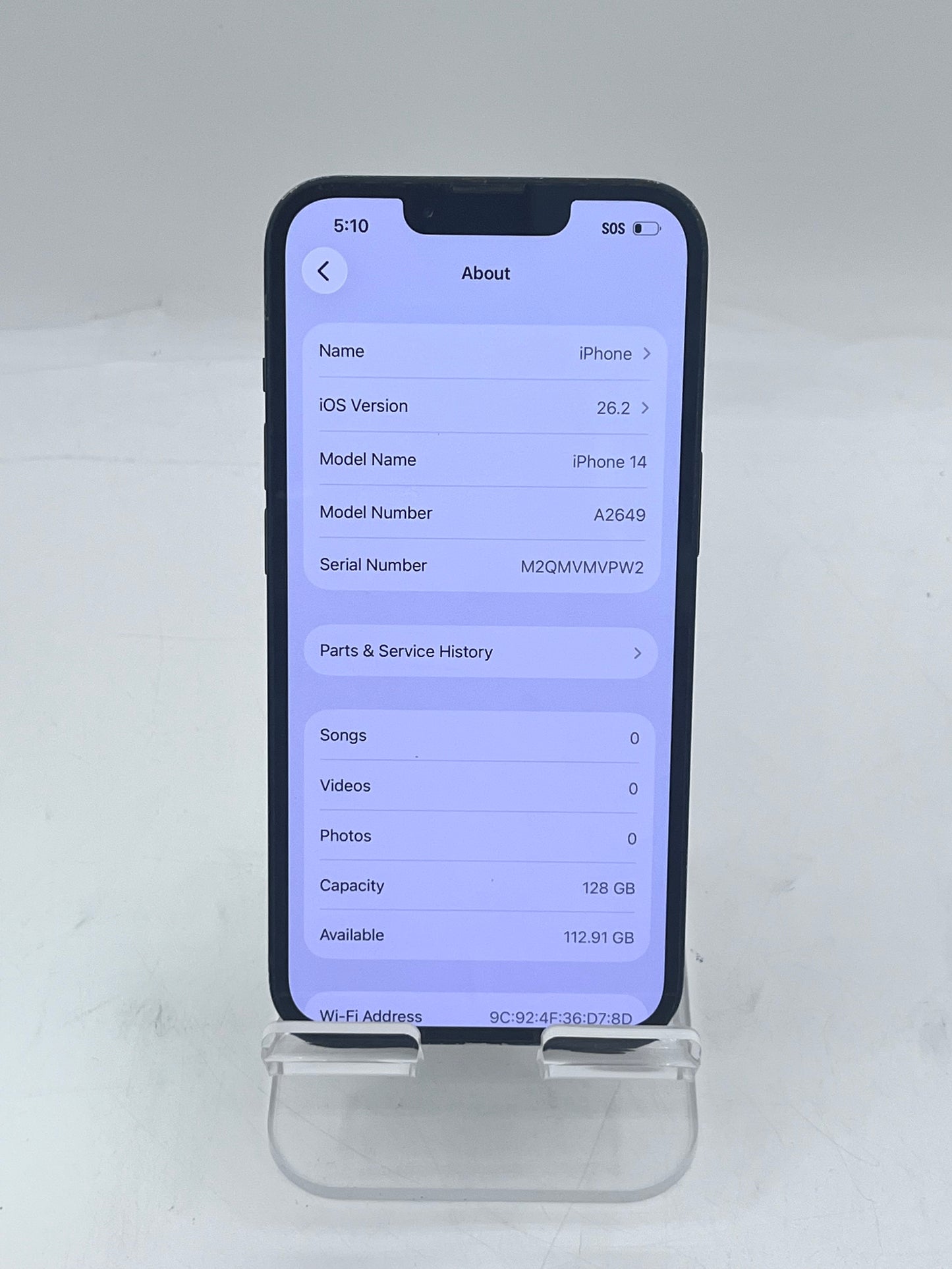 Unlocked Apple iPhone 14 128GB A2649 MPUA3LL/A - Black Free Shipping