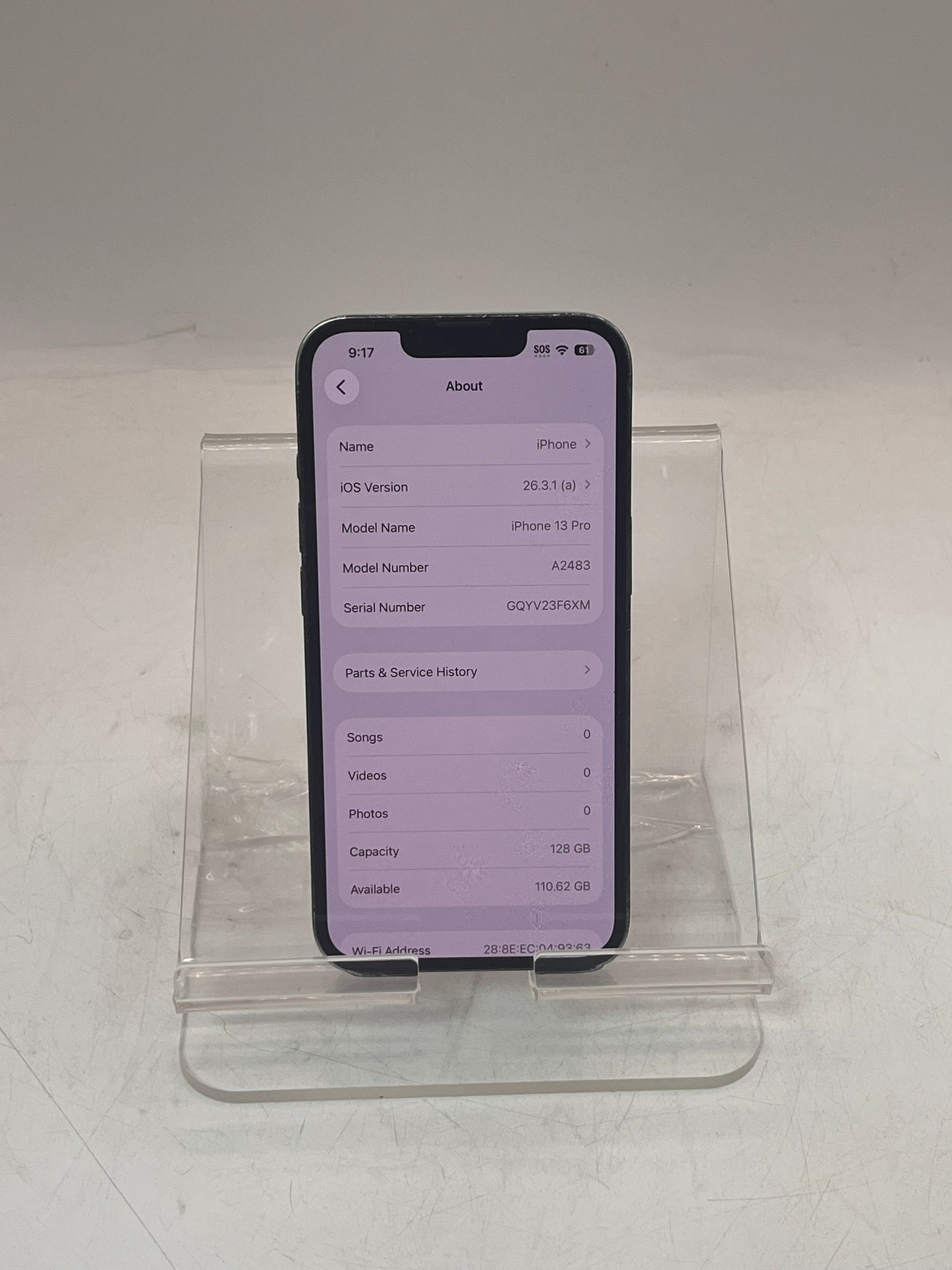 Unlocked Apple iPhone 13 Pro MLR53LL/A A2483 128GB Black READ