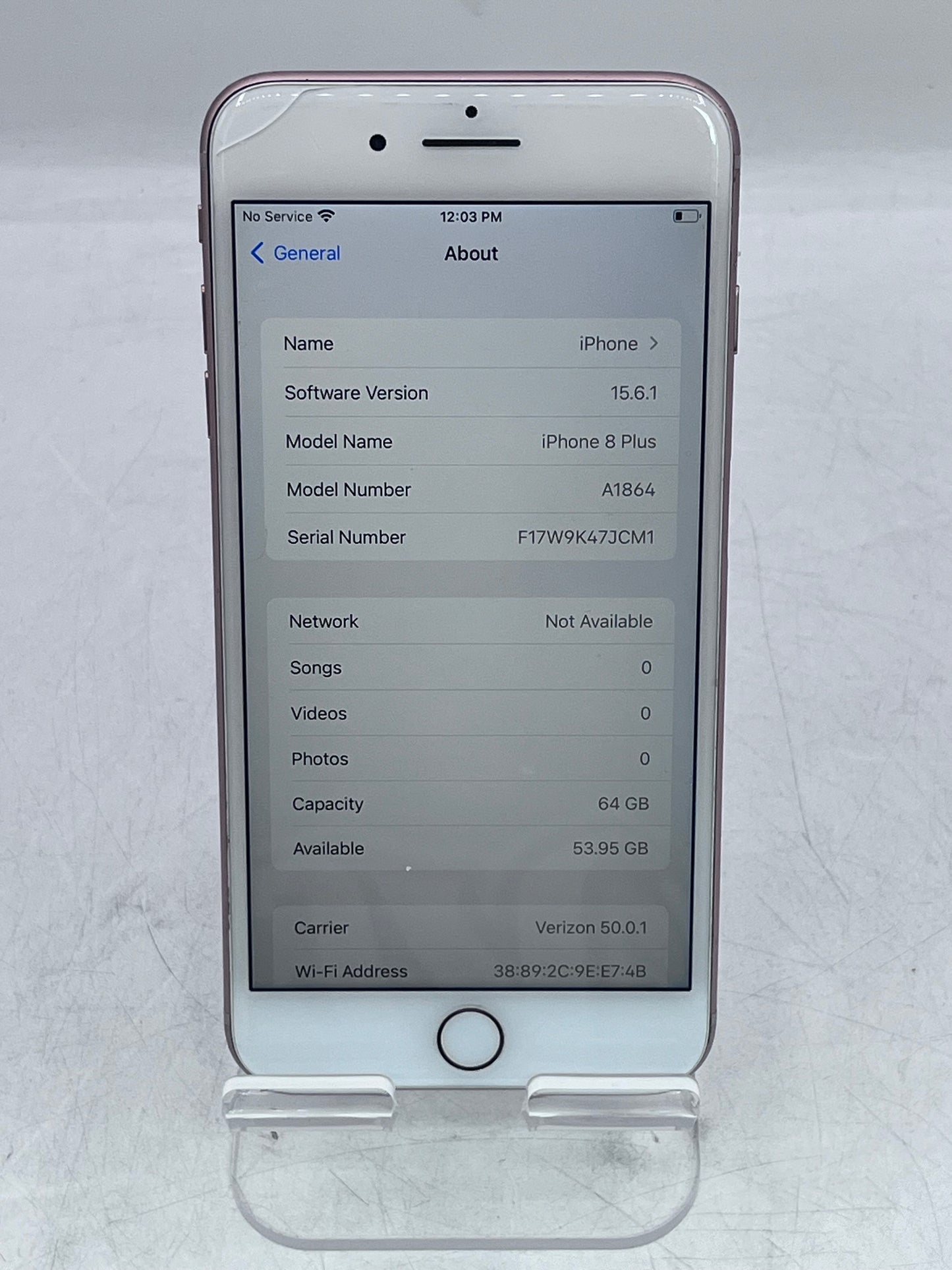 Unlocked Apple iPhone 8 Plus A1864 MQ982LL/A 64GB - Rose Gold