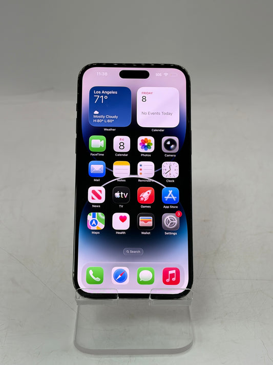 Unlocked Apple iPhone 14 Pro Max 128GB A2651 MQ8N3LL/A Black CRACKED BACK