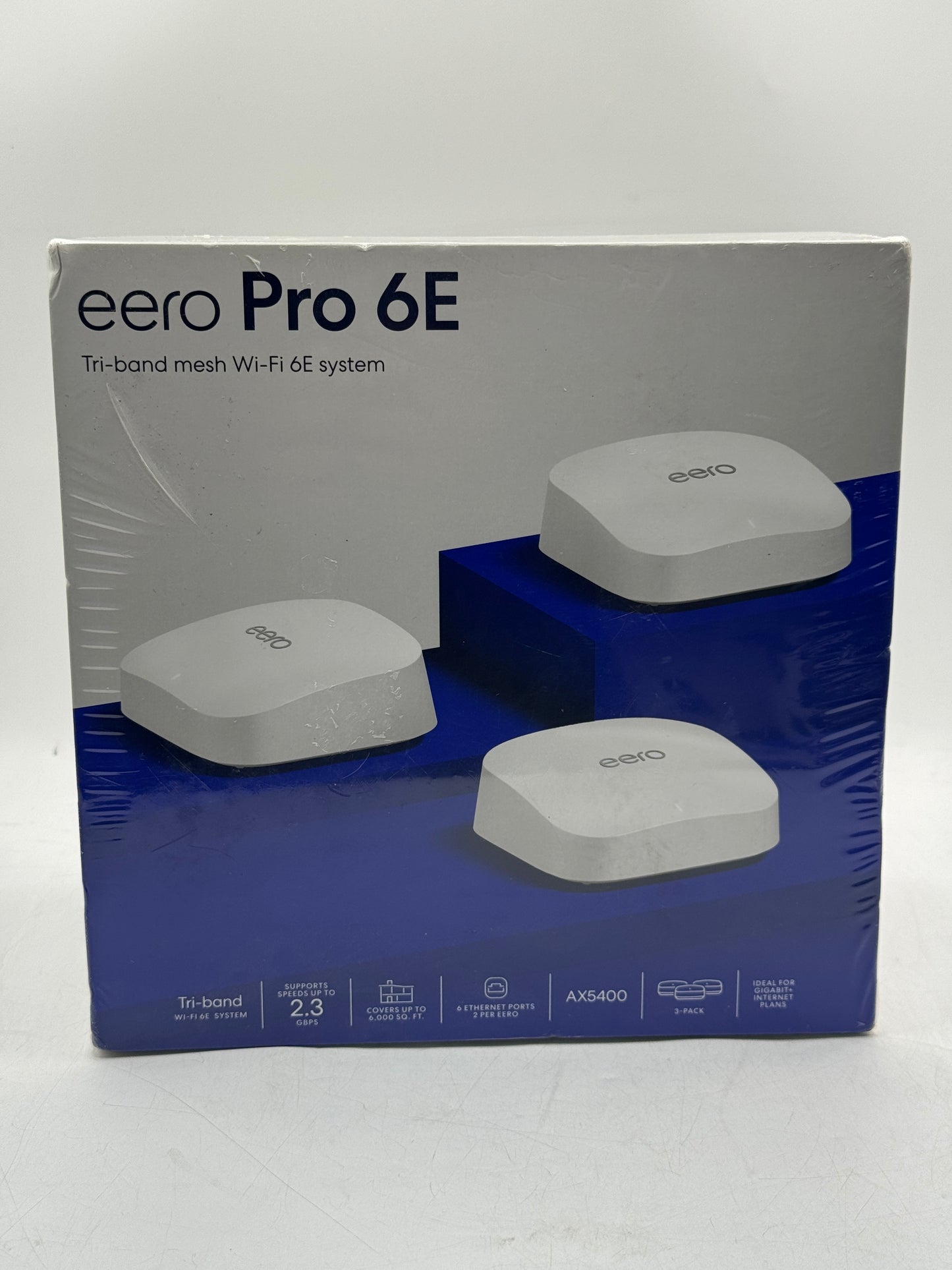 Amazon eero Pro 6E Tri-Band Mesh Wi-Fi 6E System AX5400 3-Pack Router New Sealed