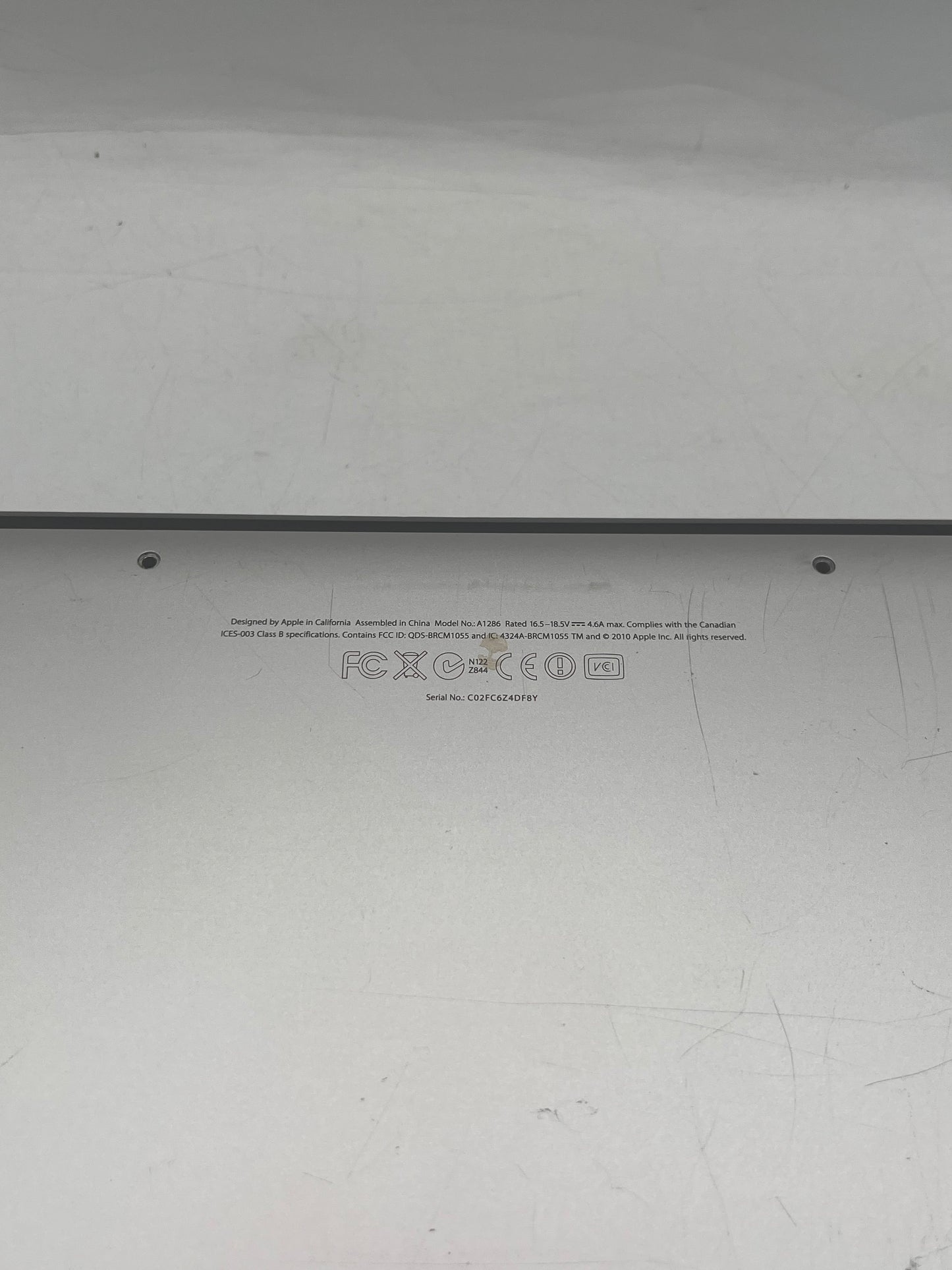 Apple MacBook Pro 15" A1286 2011 Laptop 8GB 256GB Silver NO OS