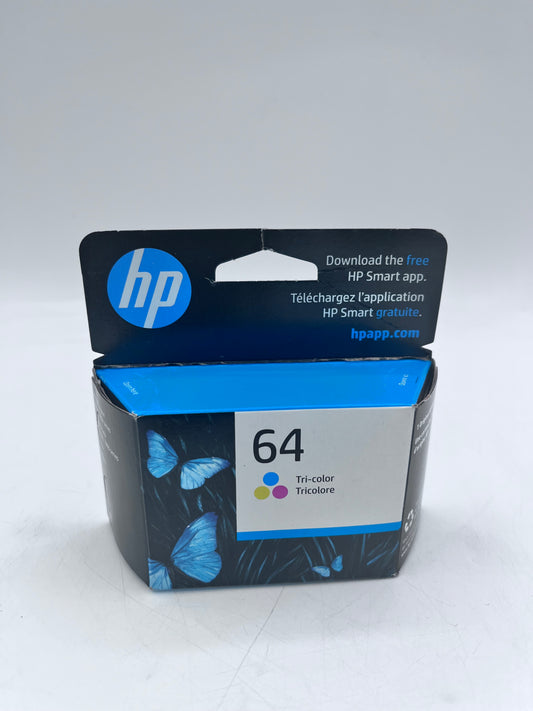 Original Genuine HP 64 Tri-color Printer Ink Cartridge - New In Box OEM