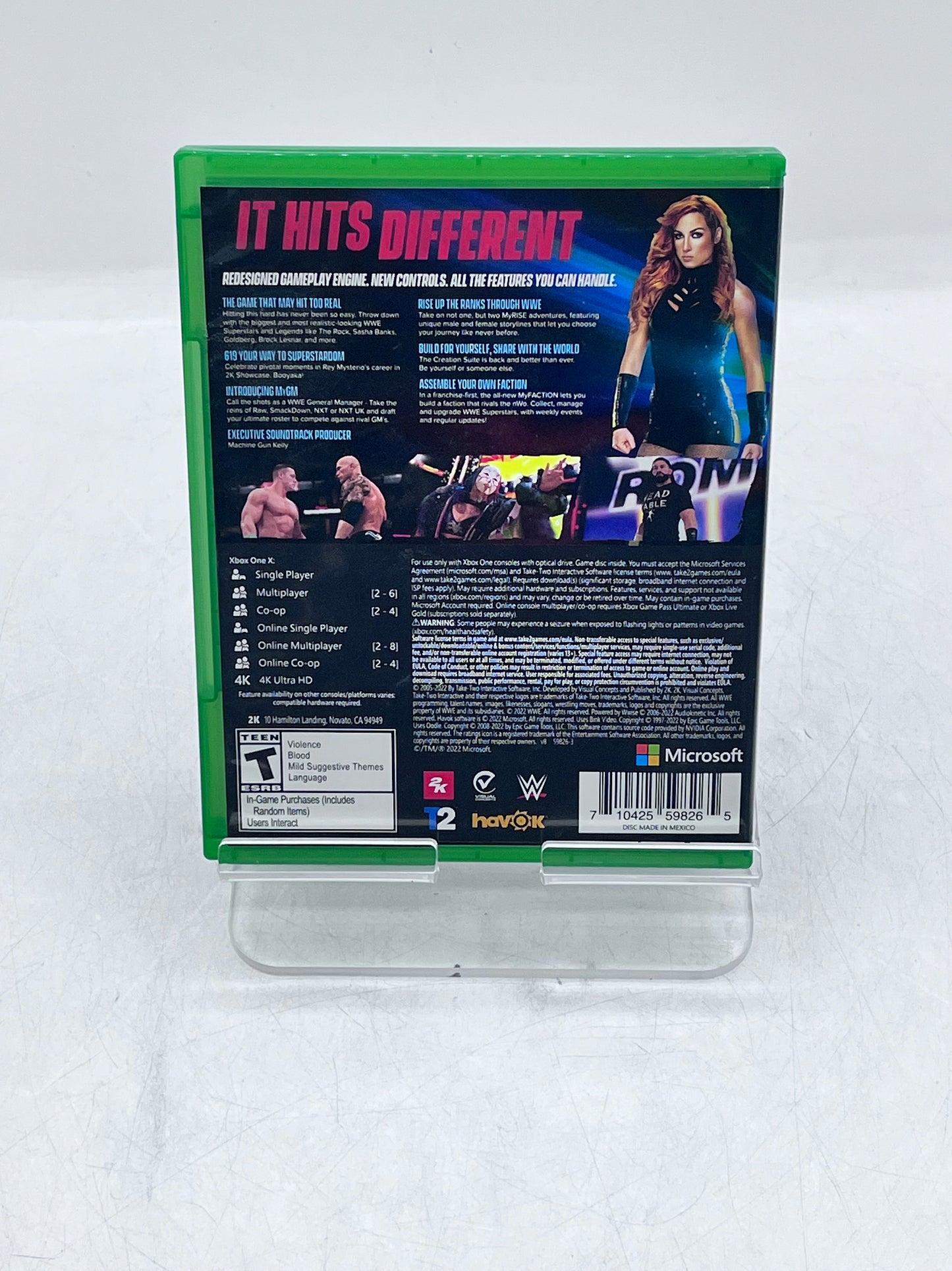 Xbox One WWE 2K22 - Used with Box - Free Shipping