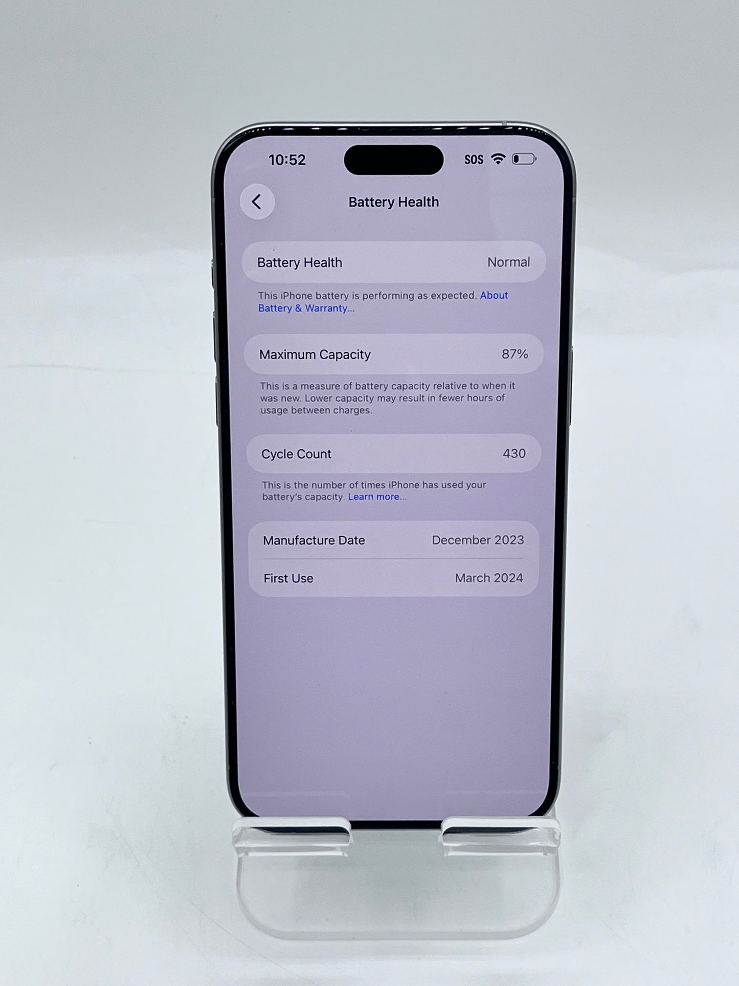 Unlocked Apple iPhone 15 Pro Max 6.7" MU673LL/A A2849 256GB 8GB - White Titanium
