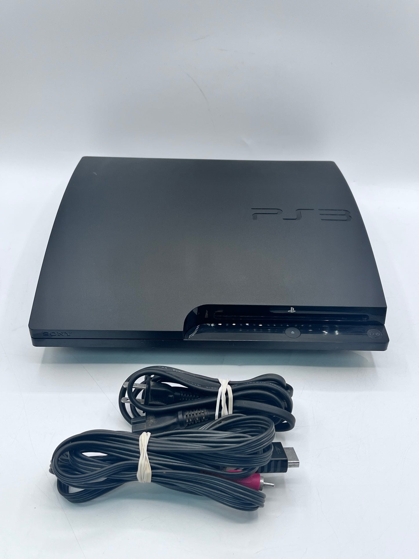 Sony PlayStation 3 Slim CECH-3001B Video Game System Black w/ Cords Tested