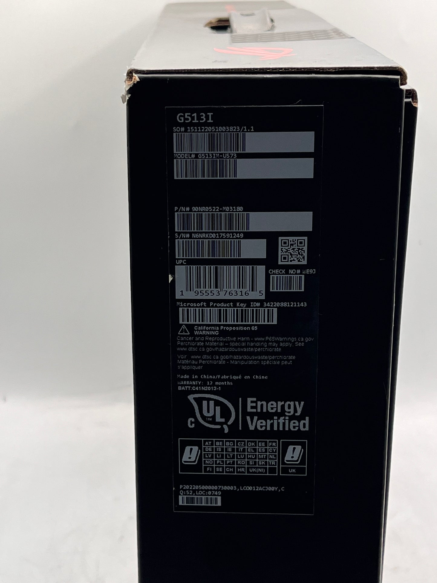 ASUS ROG Strix G15 16-inch Laptop AMD Ryzen 7 16GB 512GB Black Broken for Parts
