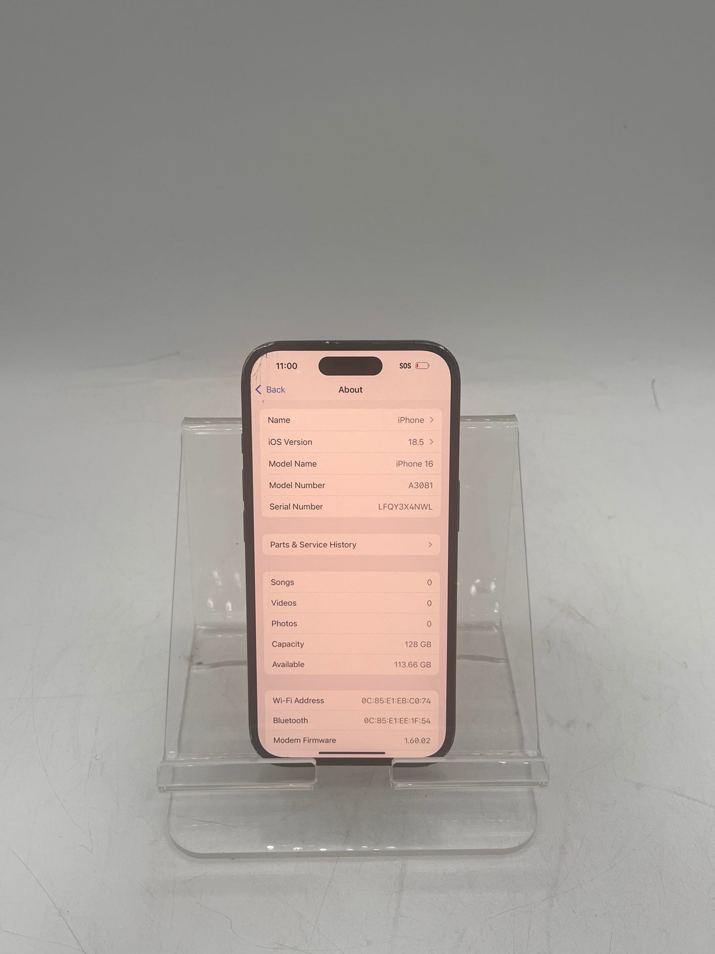 Apple iPhone 16 128GB MYAP3LL/A A3081 Black Broken Screen