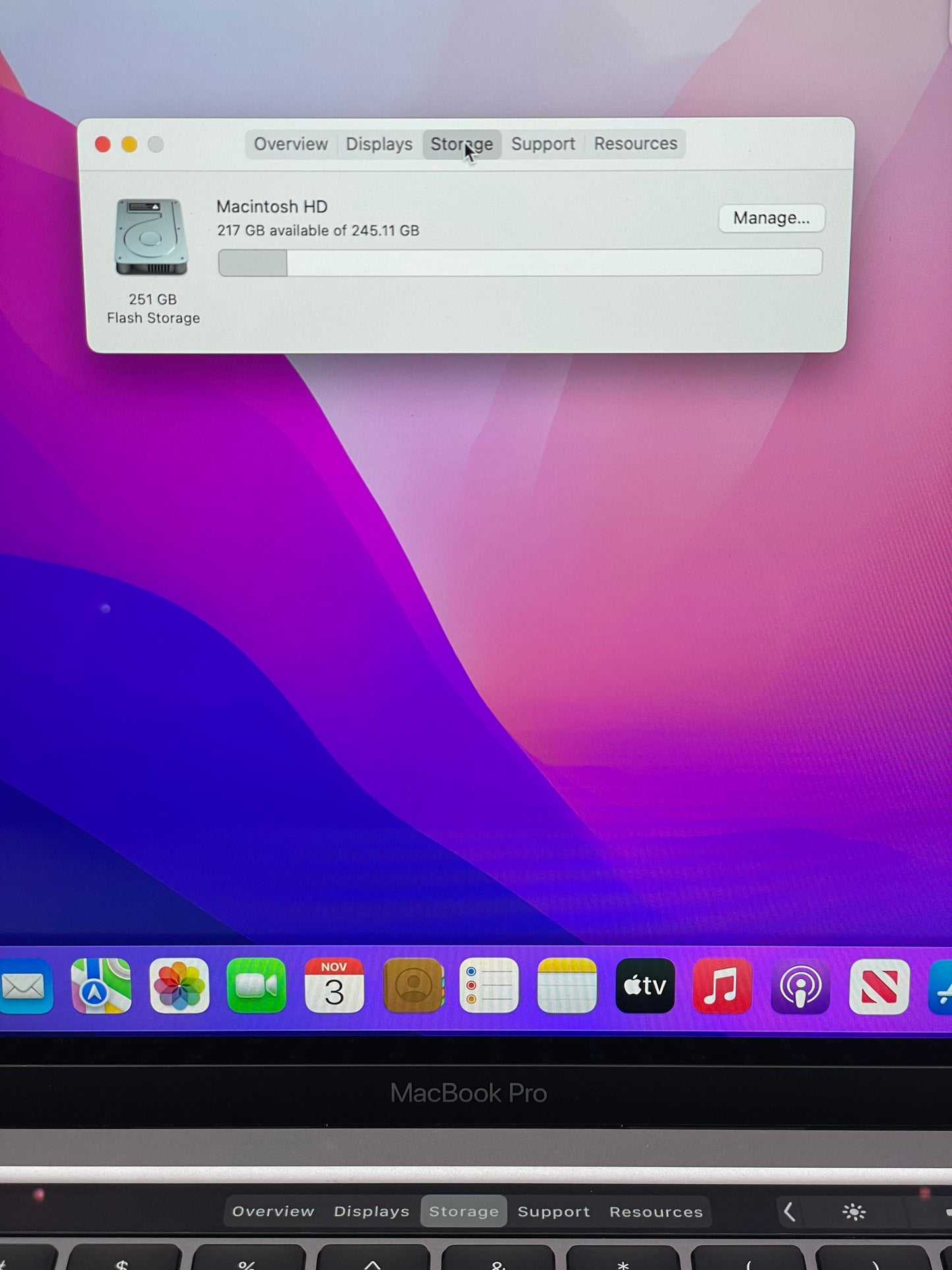 2022 Apple MacBook Pro 13.3" 8C M2 10C GPU 8GB 256GB A2338 84 Cycle Count SG