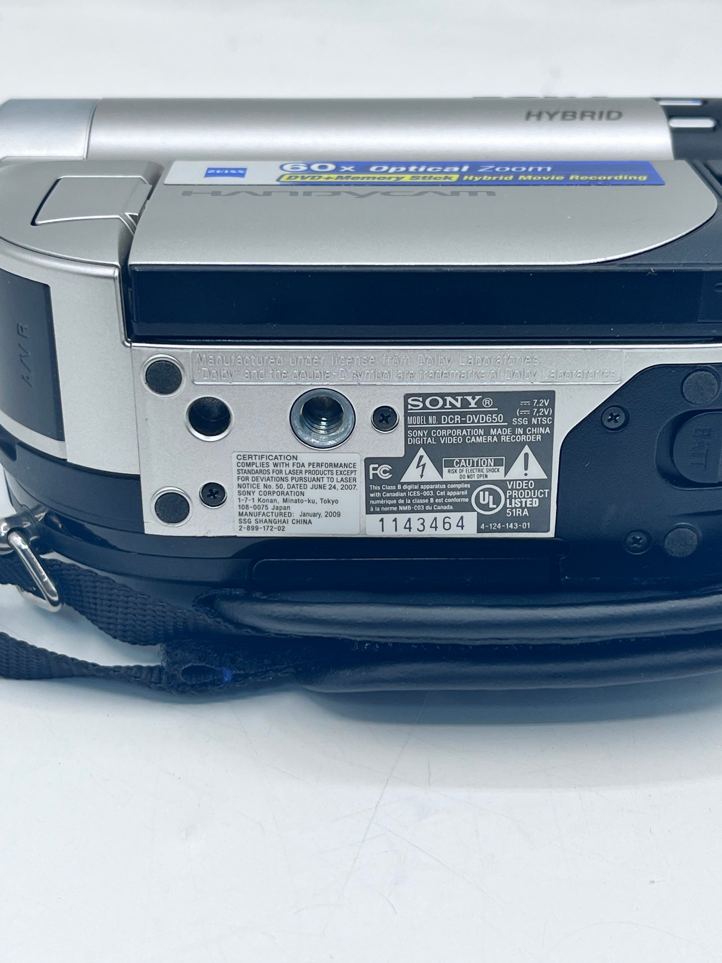 Sony Handycam DCR-DVD650 Camcorder Silver