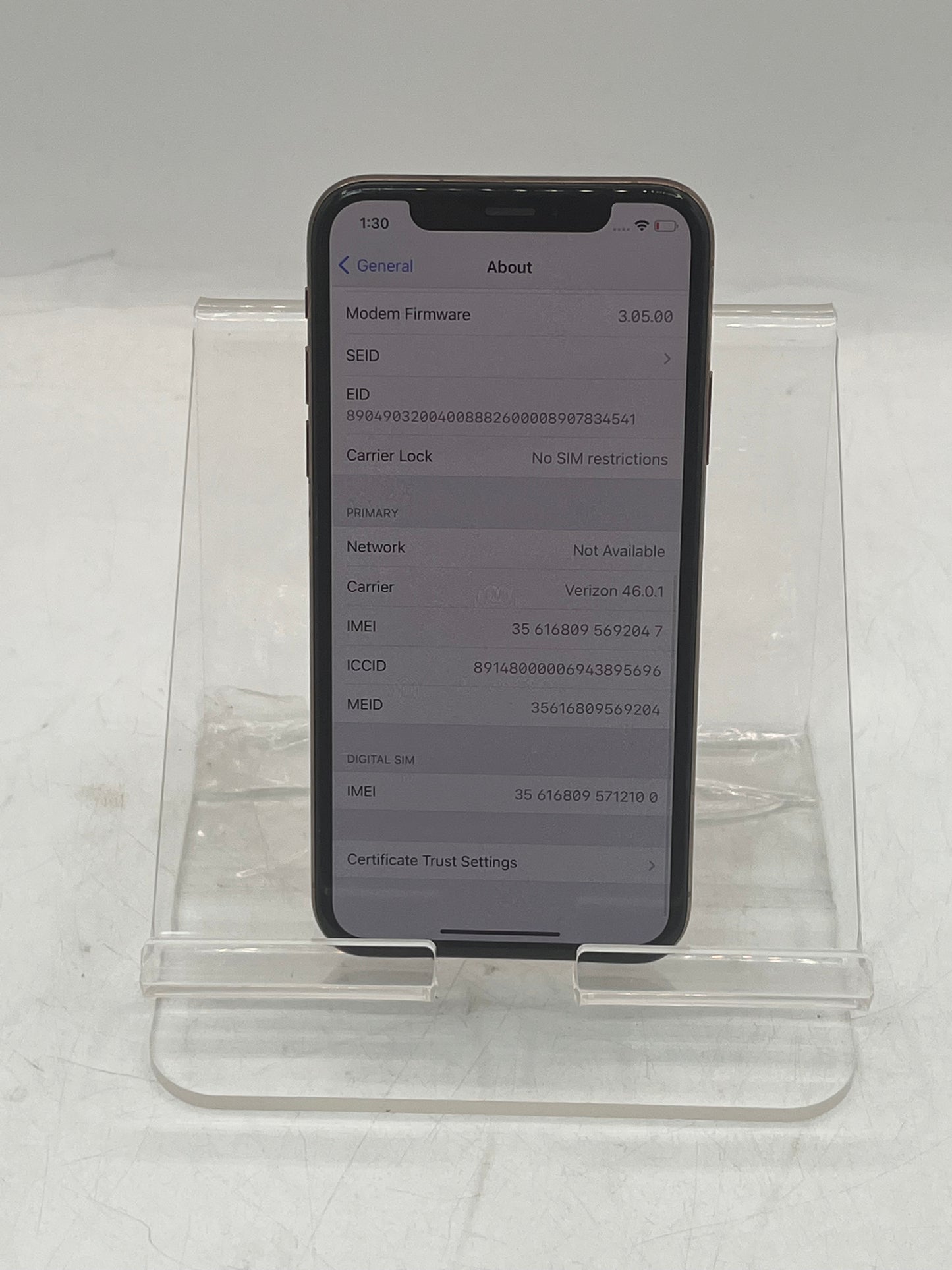 Apple iPhone XS 64GB  MT8W2LL/A A1920 Cell Phone - Gold READ