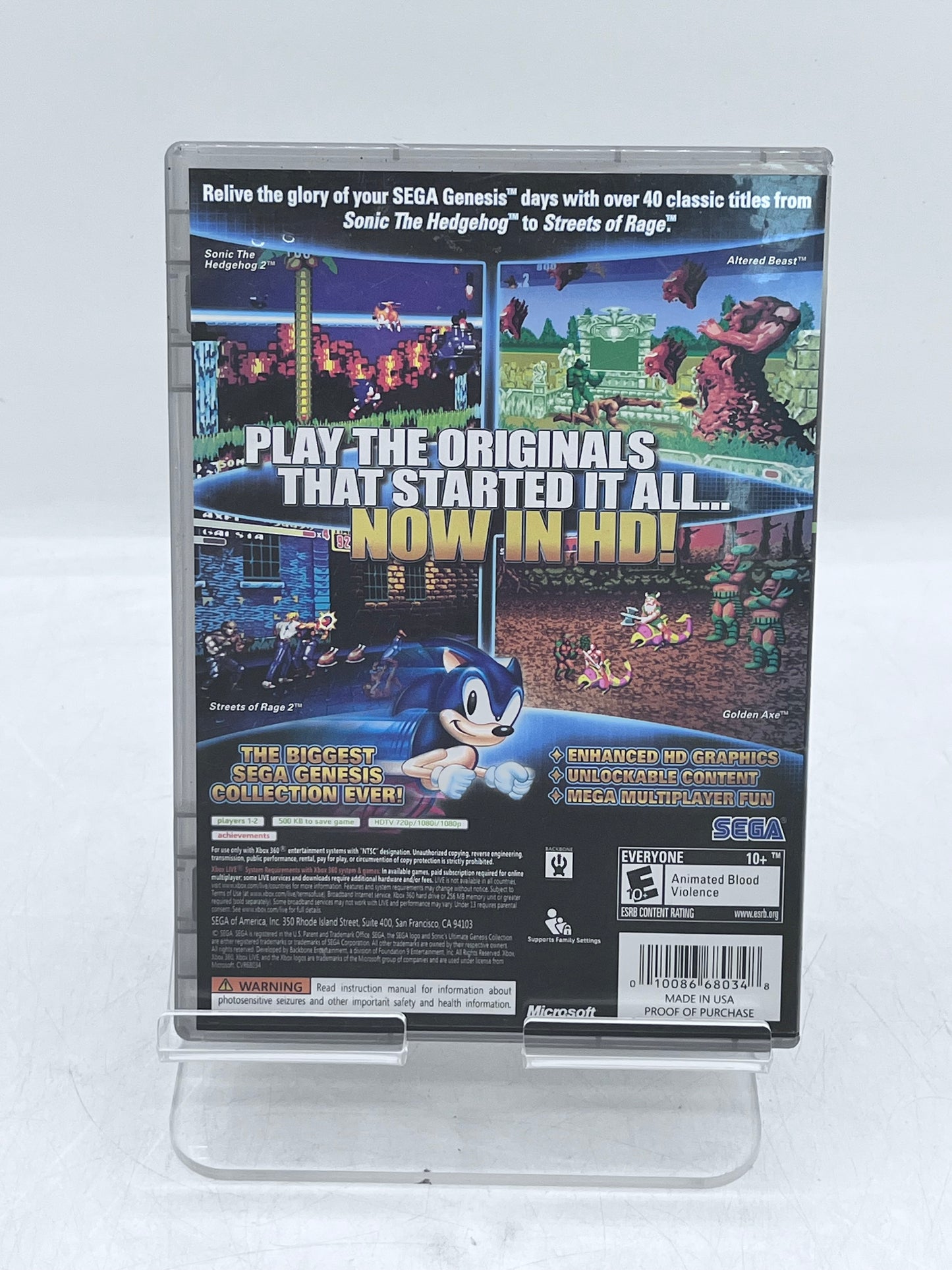 Sonic's Ultimate Genesis Collection - Xbox 360 Video Game - Free Shipping!