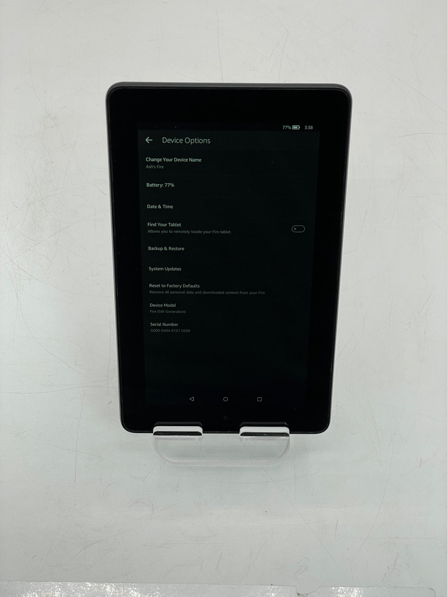 Amazon Fire HD 8 8GB Tablet 8" Display 5th Generation 1.50GHz Black microSD
