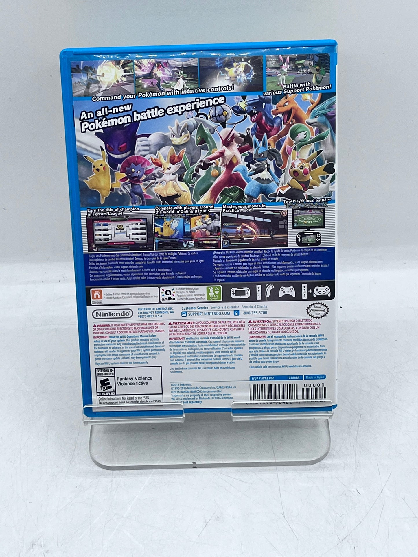 Wii U Pokken Tournament Video Game - Complete with Box & Manual