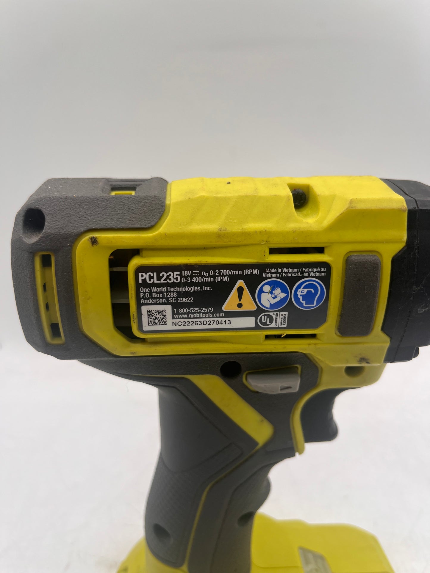 RYOBI ONE+ 18V PCL235 Cordless Impact Driver 1/4 in Keyless Chuck
