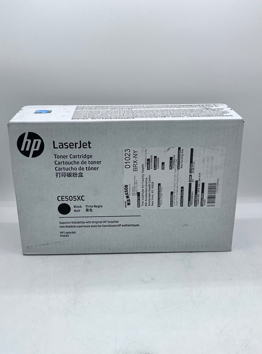 Genuine HP CE505XC (05X) Black High-Yield Toner Cartridge - NEW SEALED