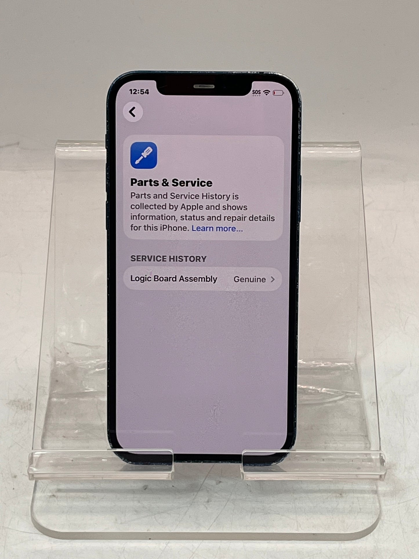 Unlocked Apple iPhone 12 NGFJ3LL/A A2172 256GB Blue BROKEN