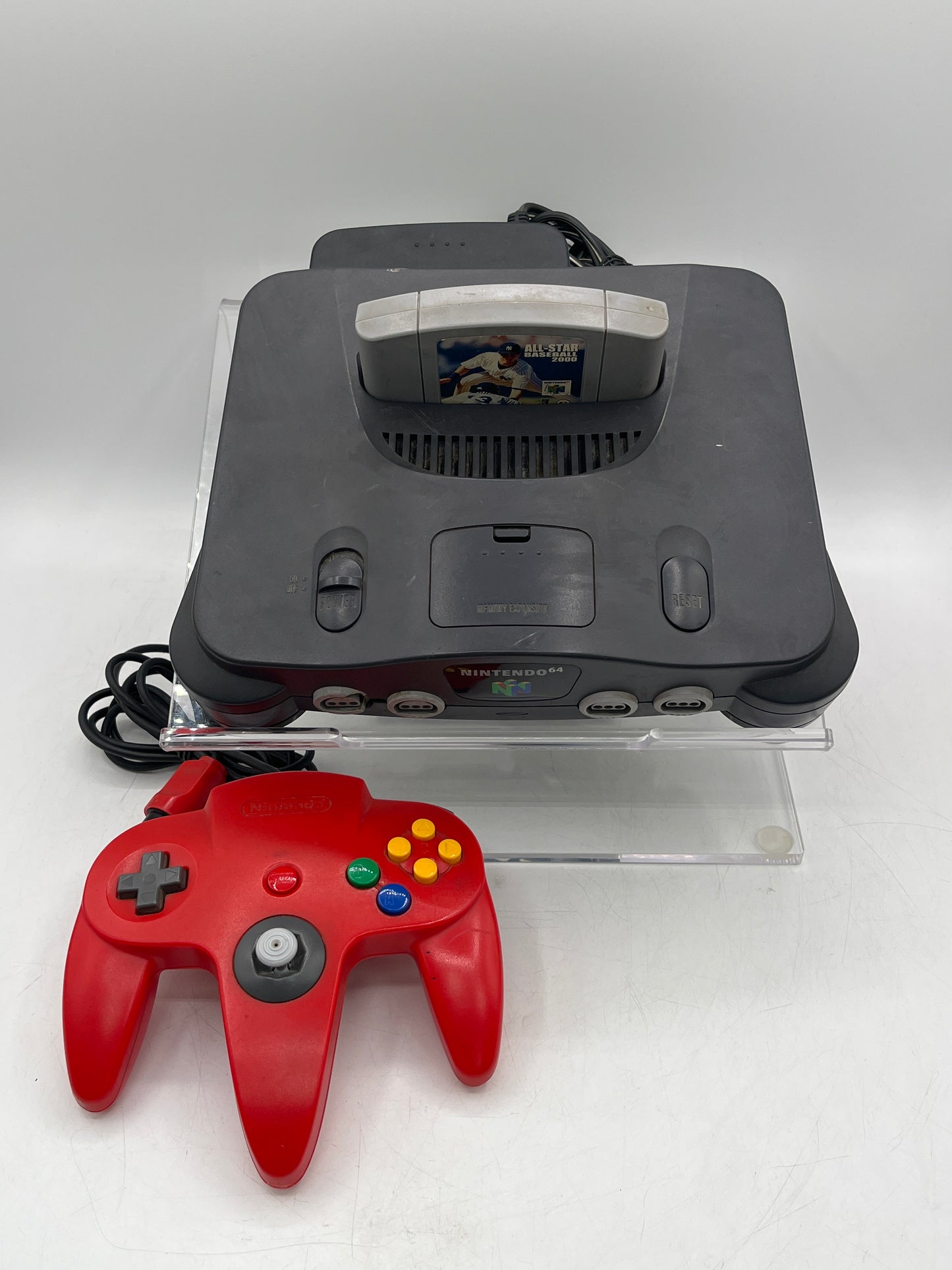Nintendo 64 N64 Video Game Console NUS-001 Gray Tested with Power Adapter