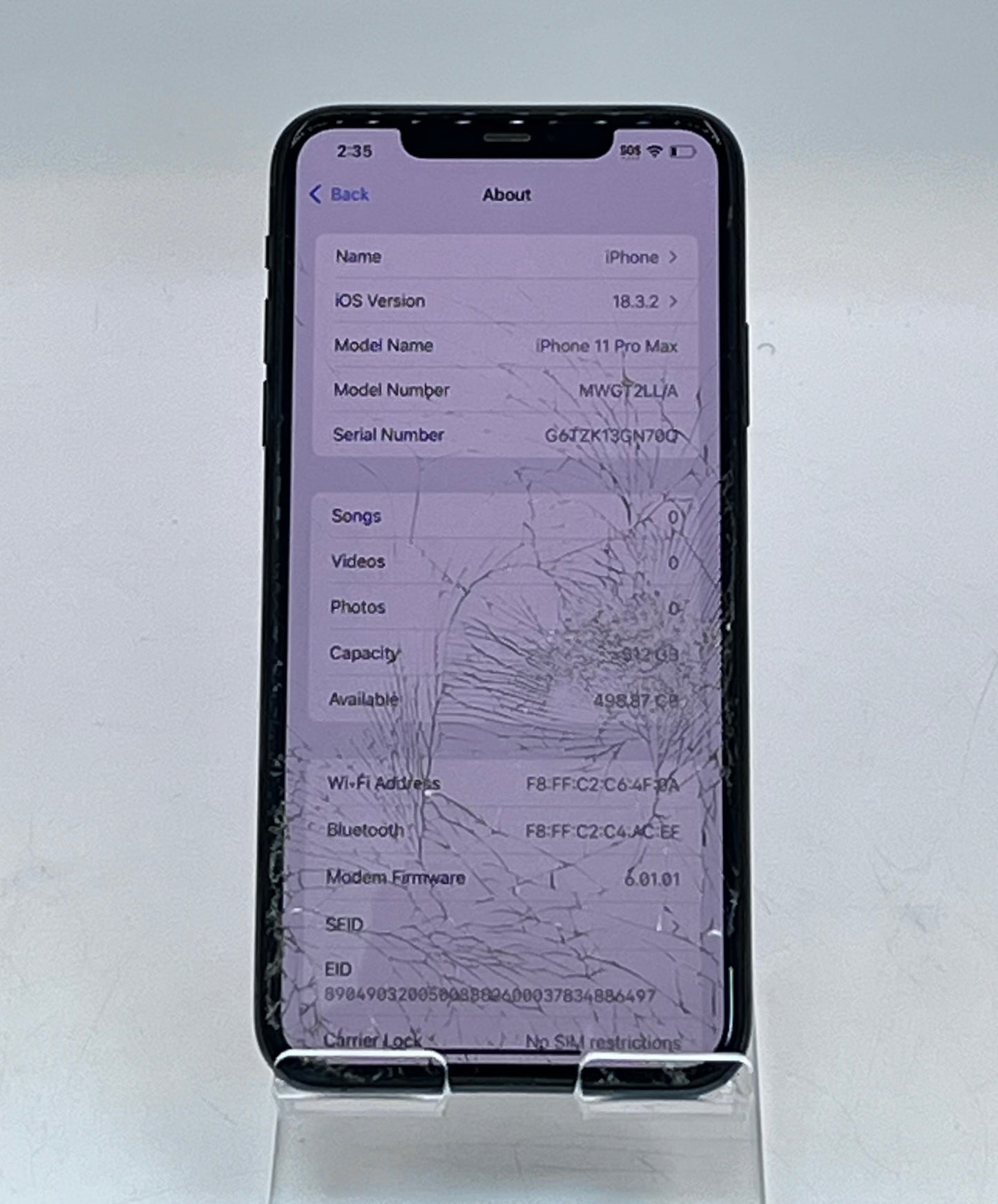 Apple iPhone 11 Pro Max 512GB Unlocked A2161 MWGT2LL/A READ GREEN