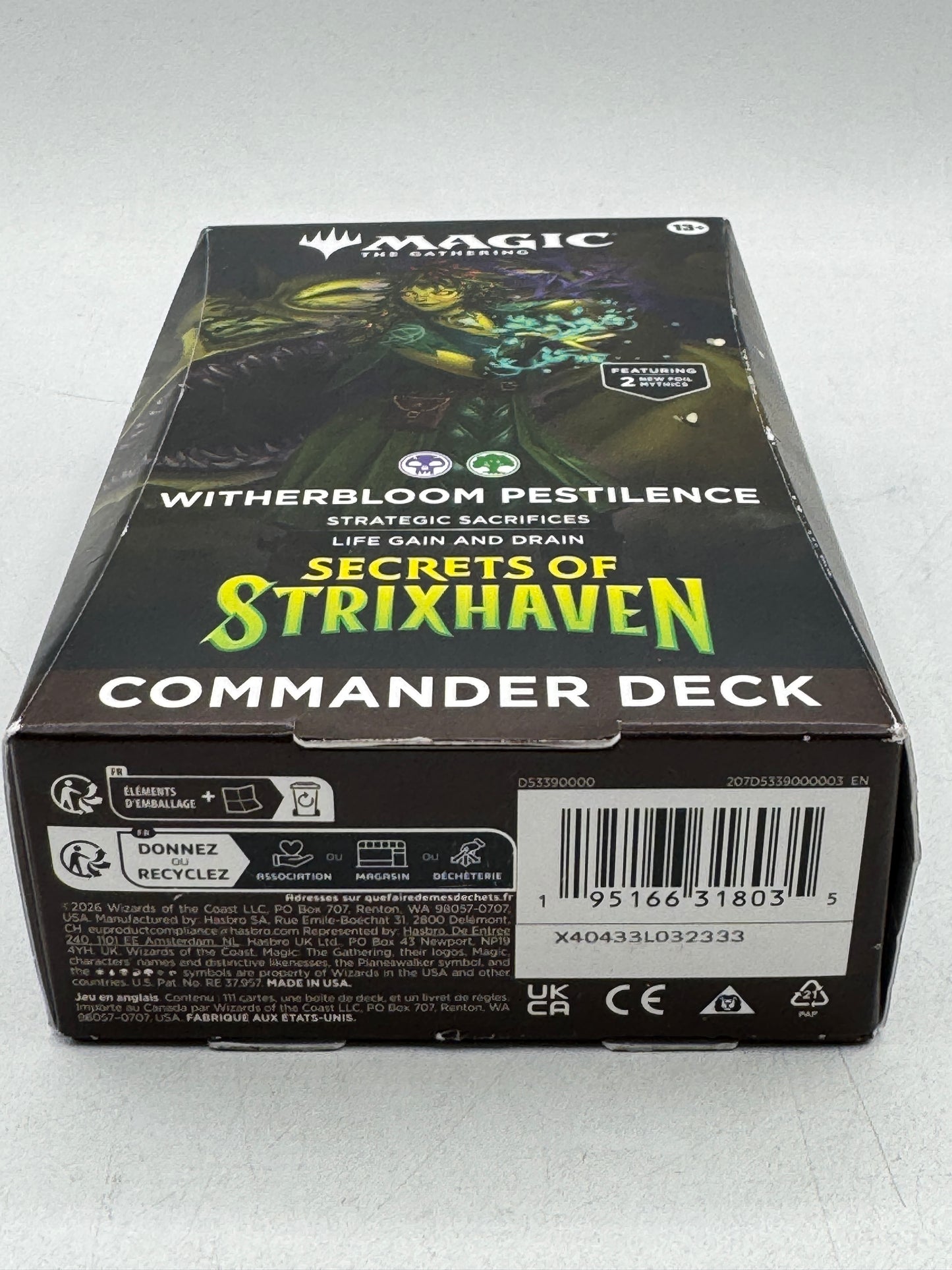 Magic: the Gathering Secrets of Strixhaven Commander Deck Witherbloom Pestilence