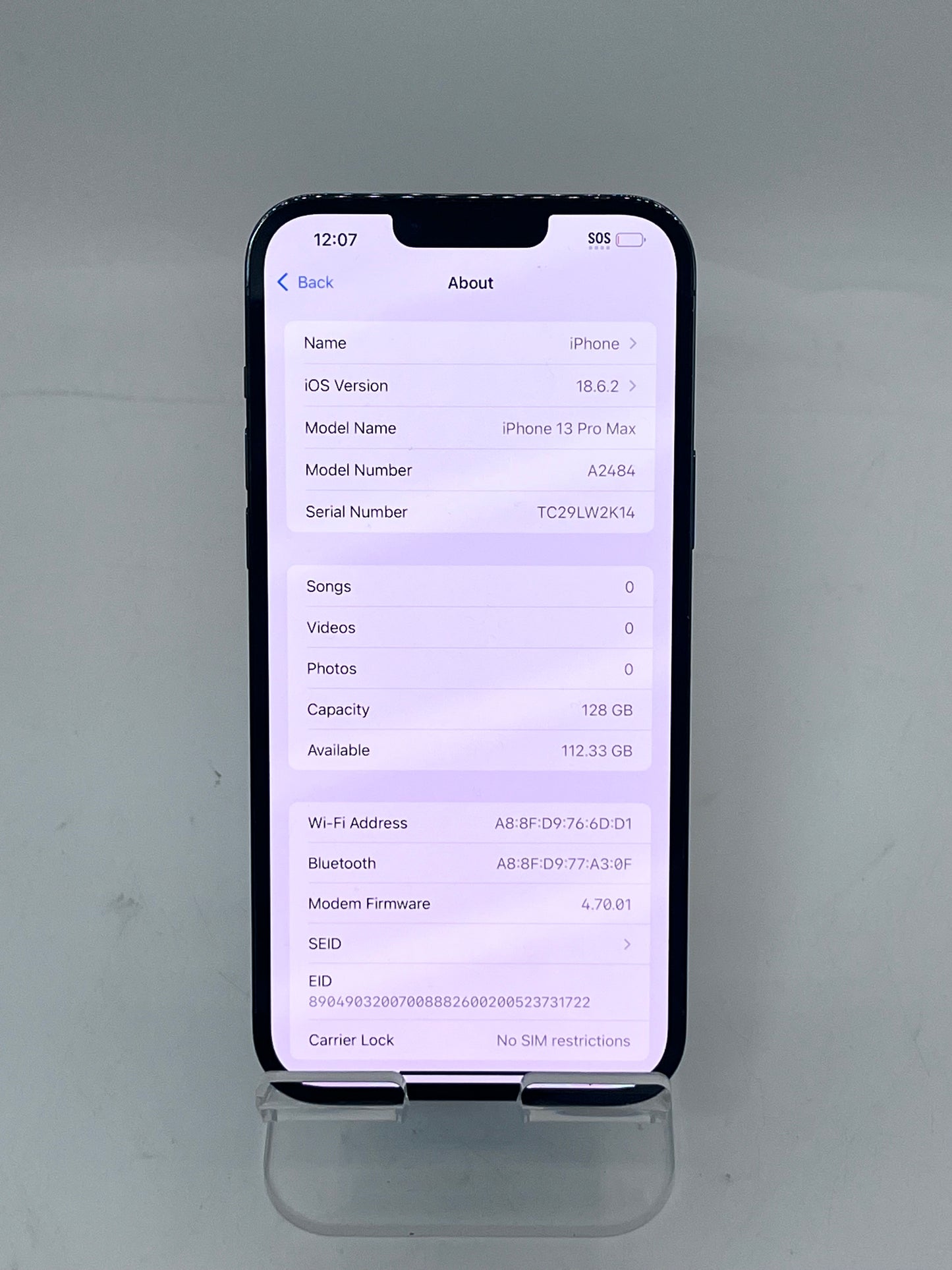 Unlocked Apple iPhone 13 Pro Max 6.7" NLF53LL/A A2484 128GB 99%BH Blue READ