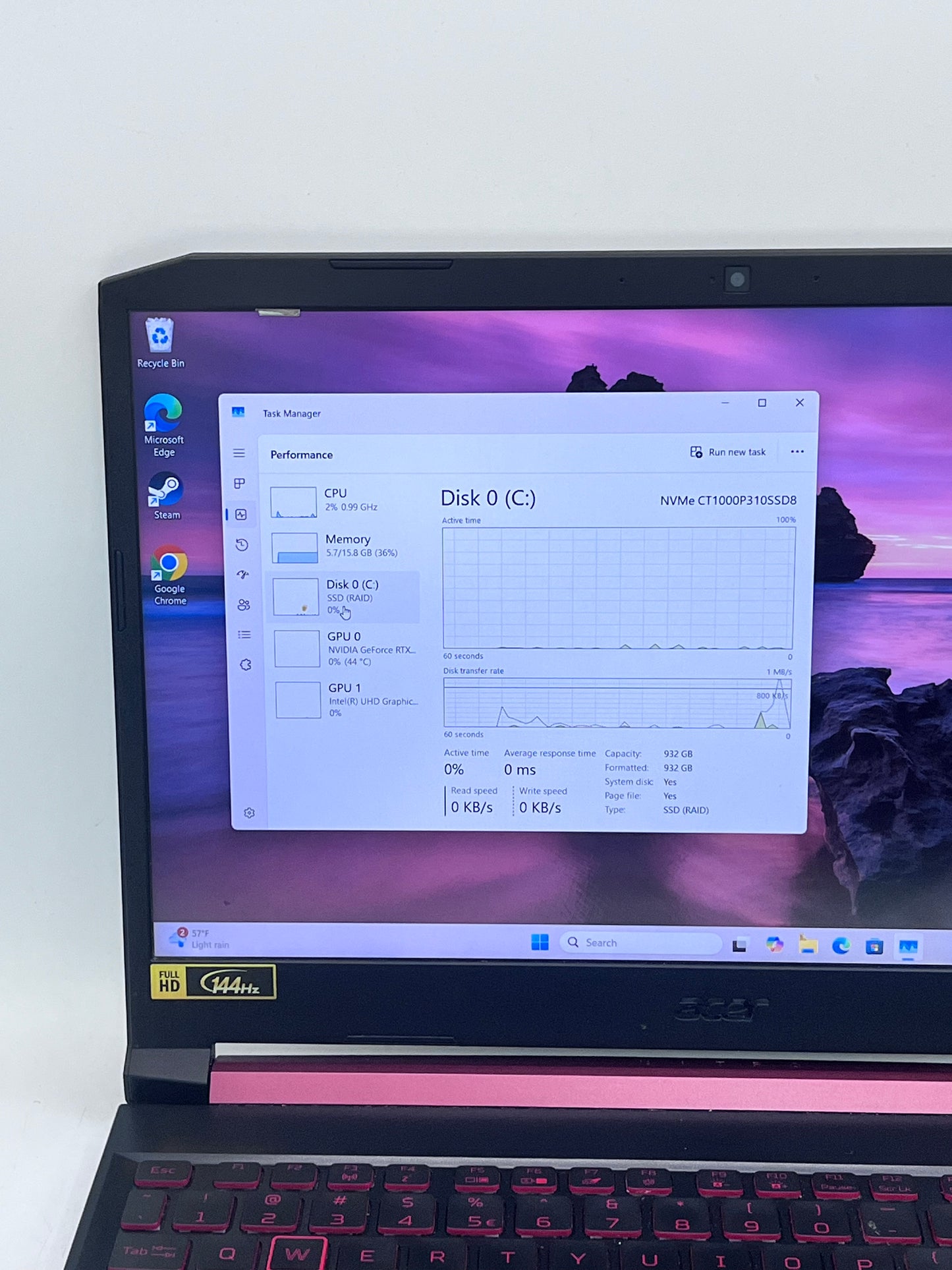 Acer Nitro 5 Gaming Laptop, 9th Gen Intel Core i7-9750H, 16GB 1TB NVIDIA GeForce RTX 2060