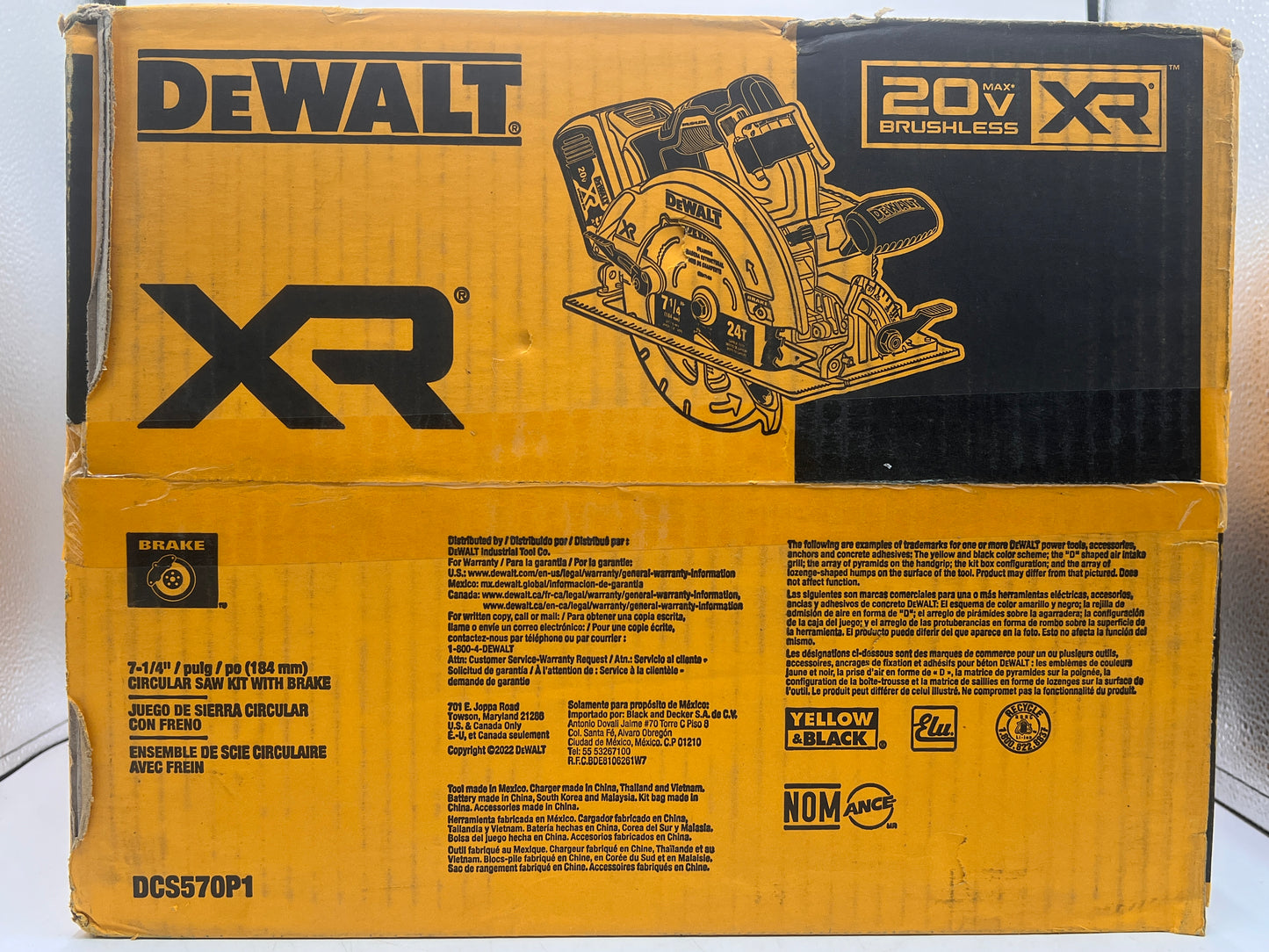 DeWALT DCS570P1 20V 7-1/4-Inch Cordless Lithium-Ion Circular Saw Kit