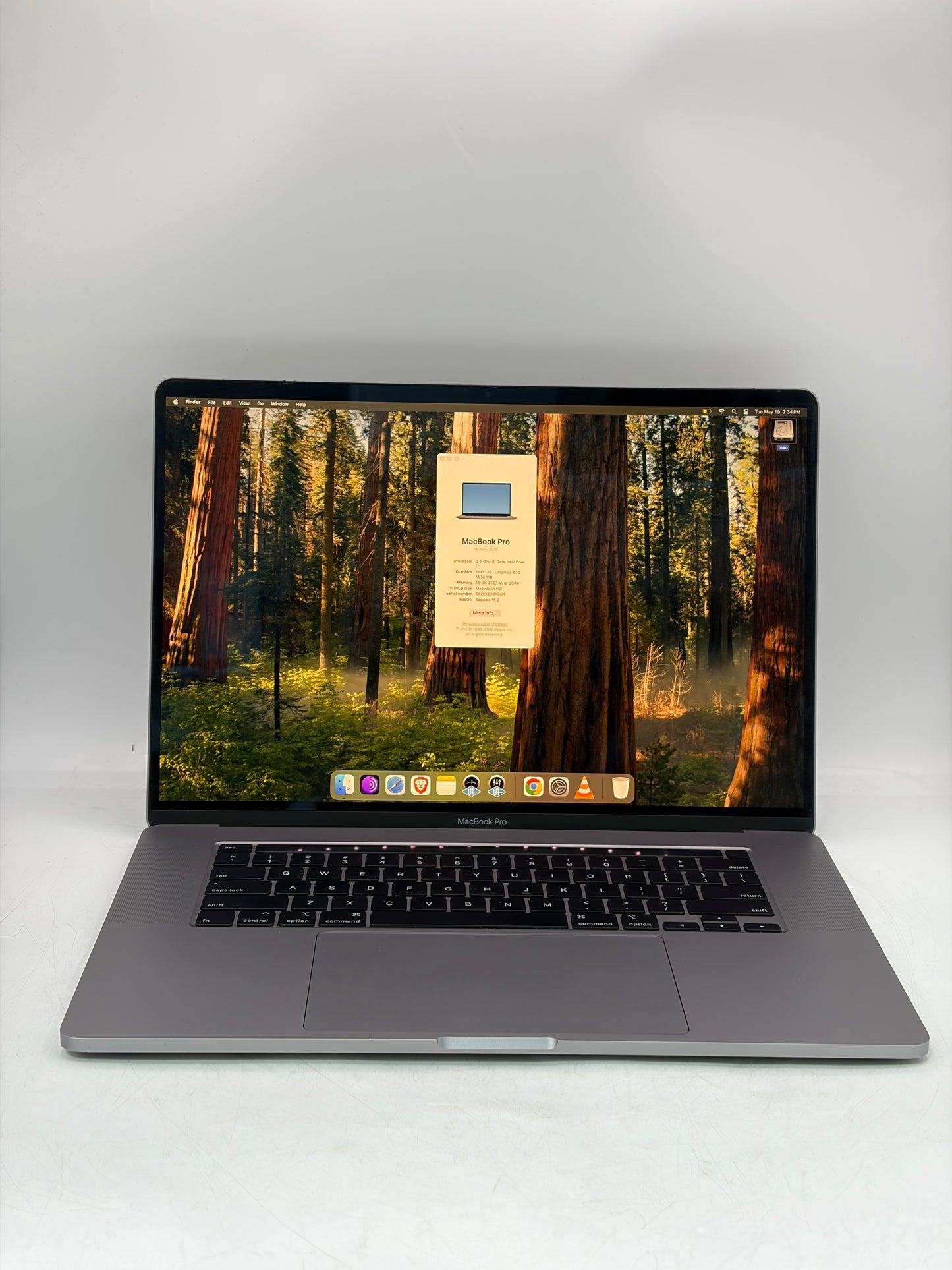 2019 Apple MacBook Pro 16" A2141 2.6GHz Intel Core i7 16GB RAM 512GB SSD Laptop