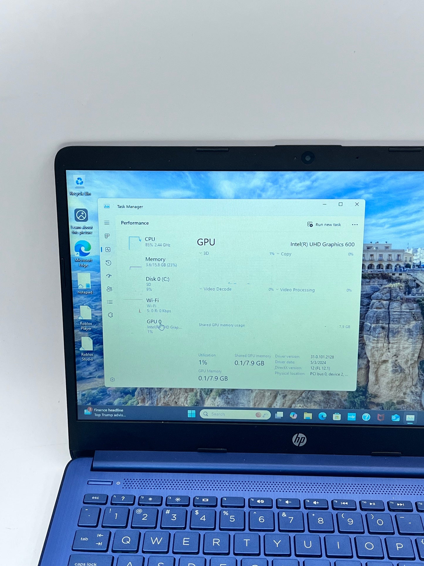HP Stream 14-cf2111wm Intel Celeron N4120 16GB 64GB Windows 11