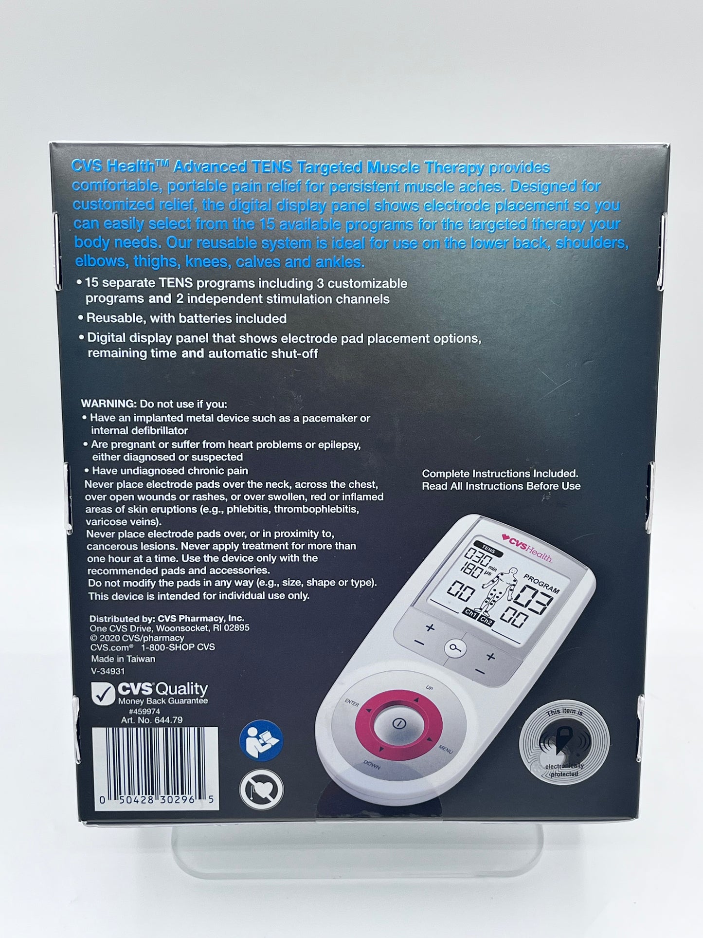 CVS Health Advanced TENS Targeted Muscle Therapy Digital Display