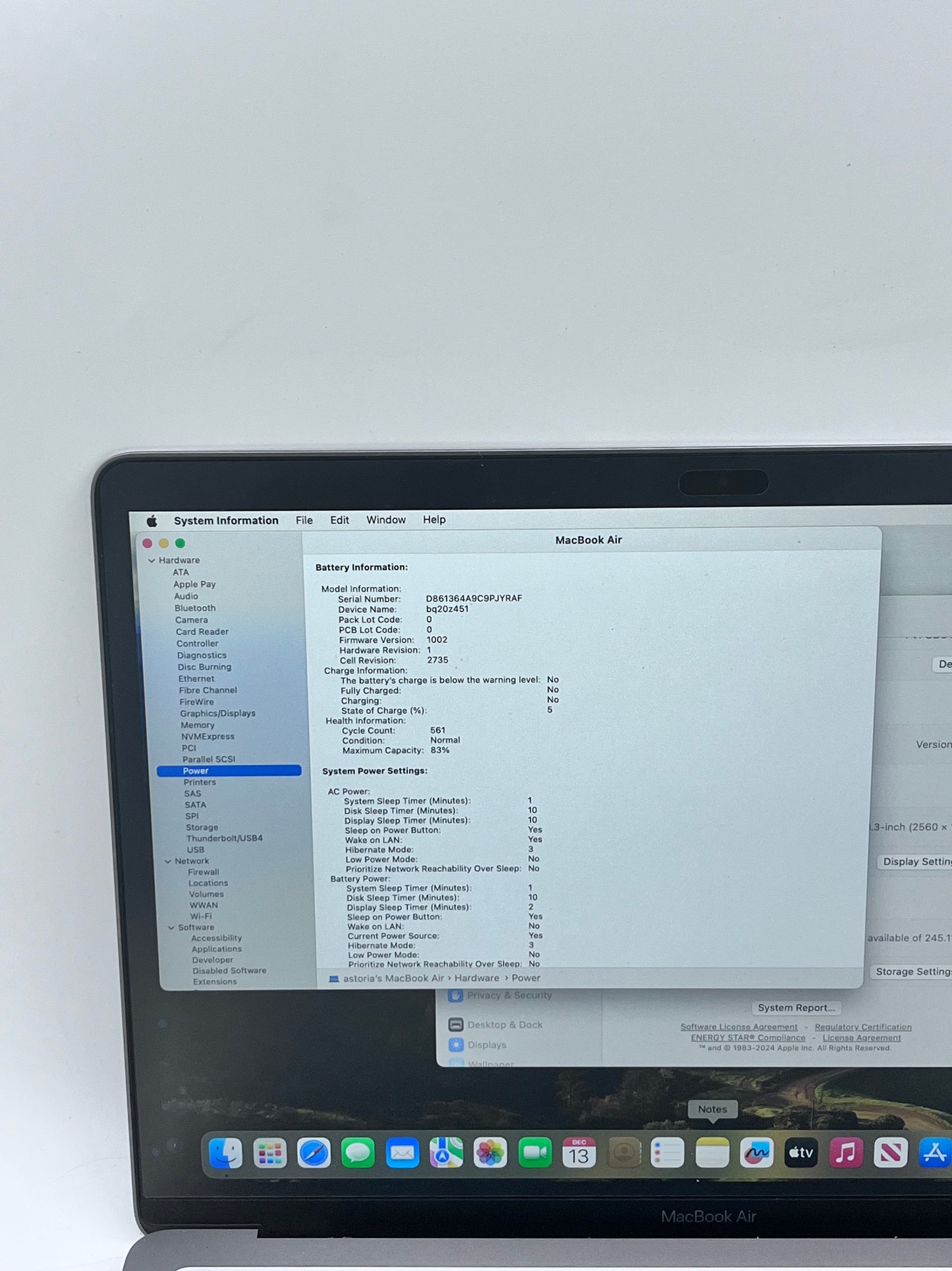 Apple MacBook Air 2020 13" A2337 M1 16GB 256GB - Space Gray