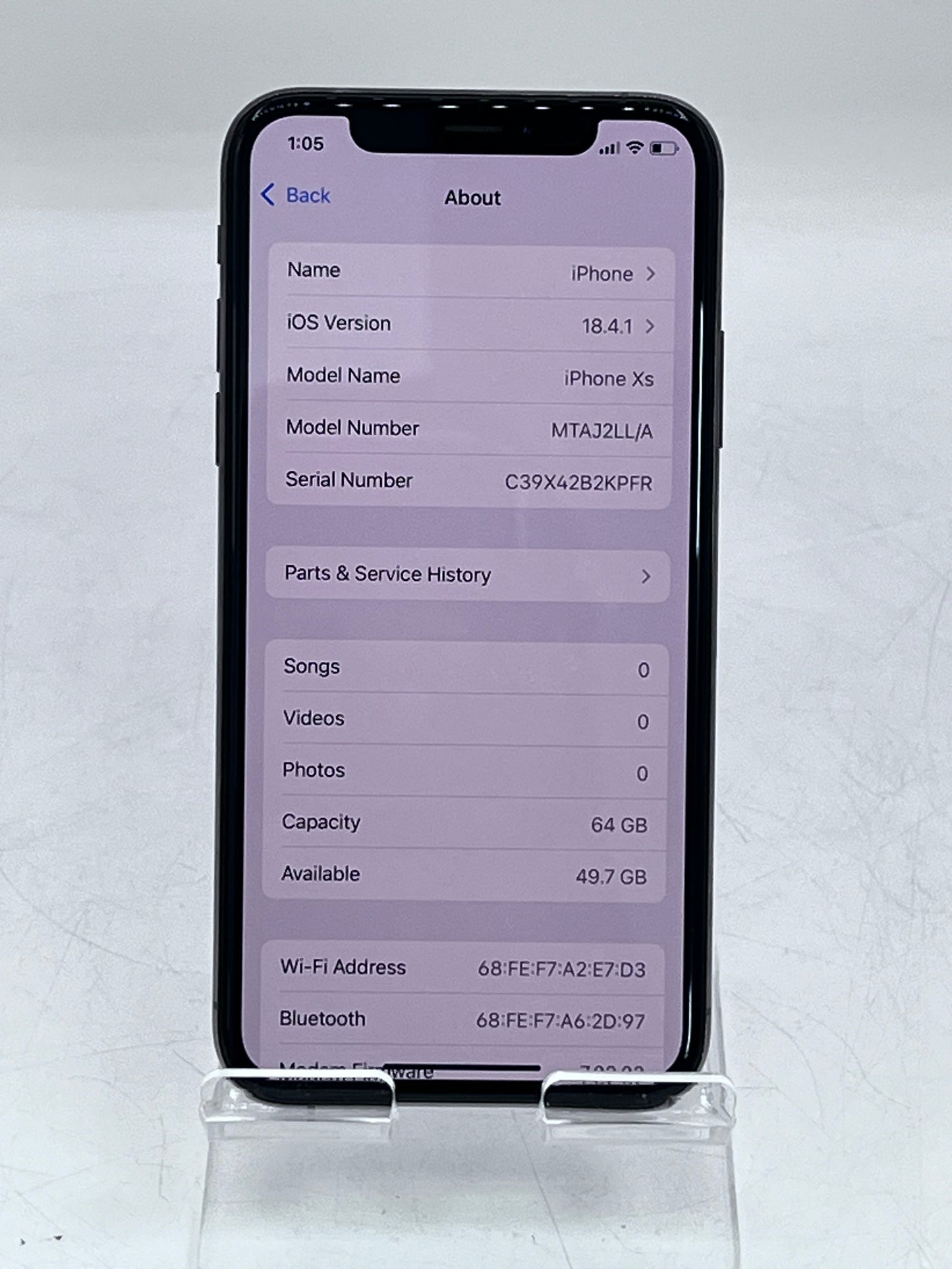 Apple iPhone XS Gold A1920 MTAJ2LL/A 64GB (Unlocked) - Clean IMEI