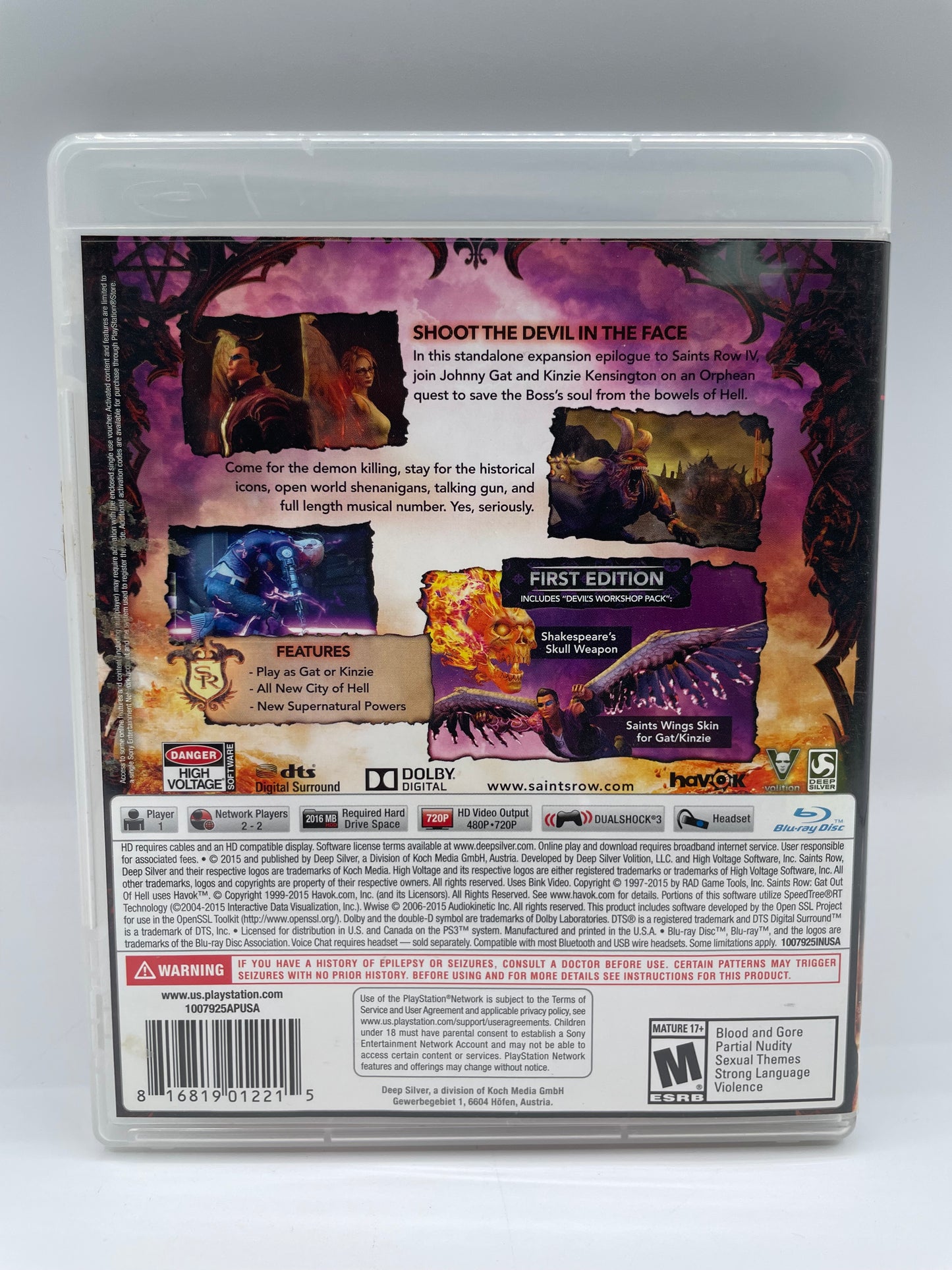 Saints Row Gat out of Hell  for PlayStation 3 - Complete with Case & Manual, Great Condition