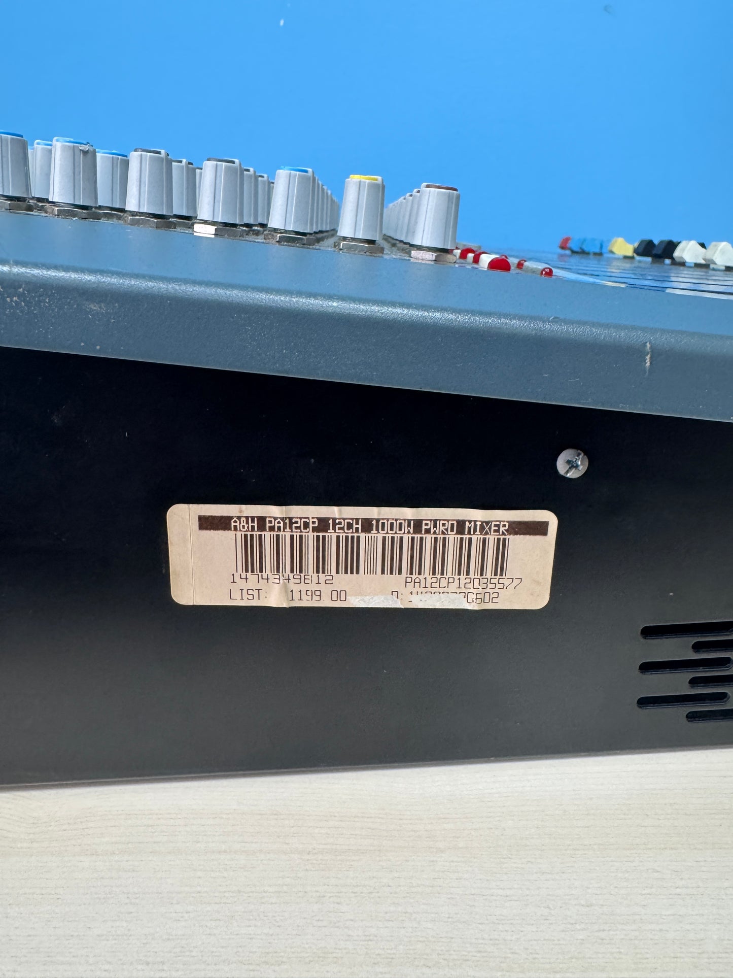 Allen & Heath PA12-CP Audio Mixer POWERS ON / NOT TESTED Free Shipping