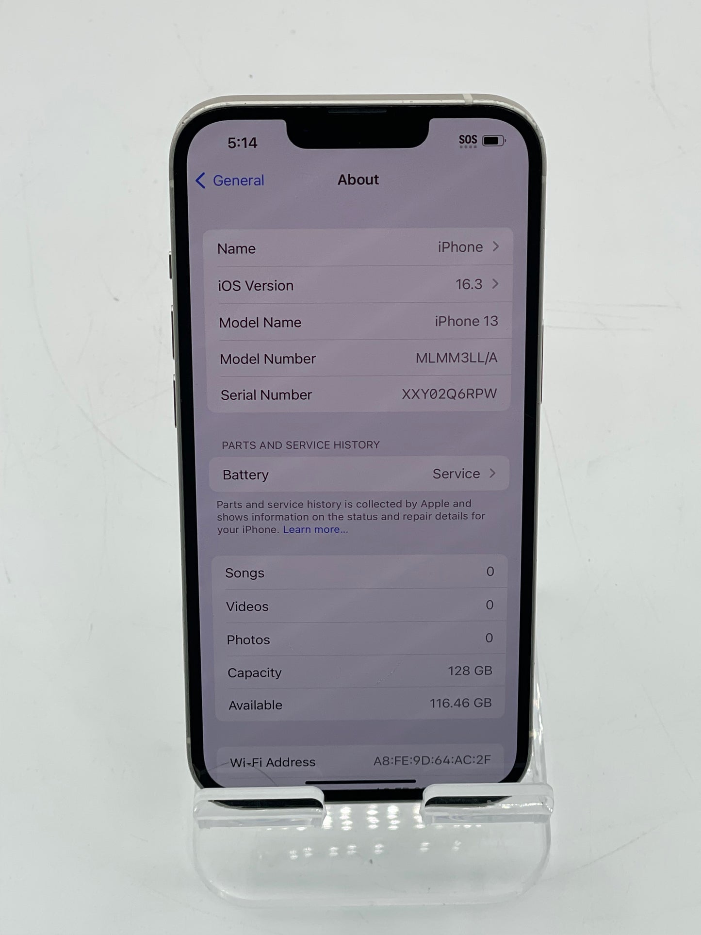 Unlocked Apple iPhone 13 - 128GB A2482 MLMM3LL/A - White - Broken