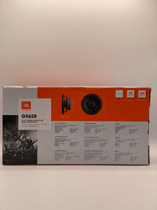 JBL GX628 180 Watts GX Series 6.5" 2-Way Coaxial Car Audio Speakers 6-1/2" Pair Brand New