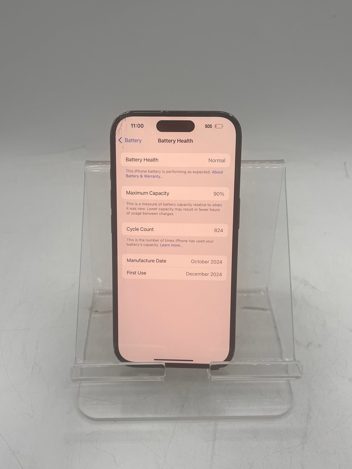 Apple iPhone 16 128GB MYAP3LL/A A3081 Black Broken Screen