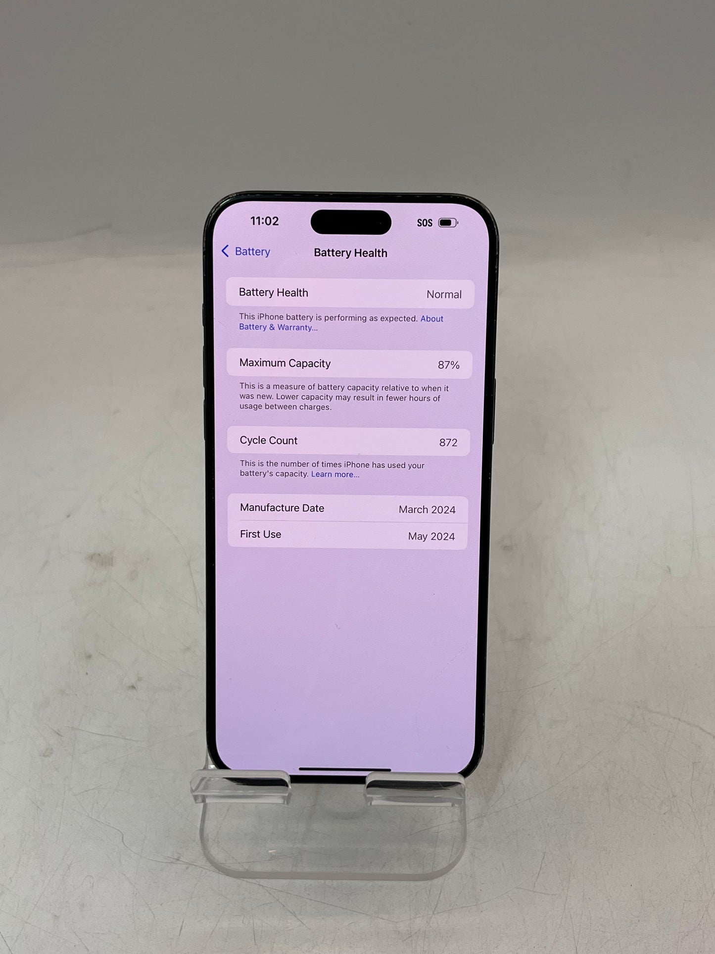 Unlocked Apple iPhone 15 Pro Max 256GB MU693LL/A A2849 Blue 87% BATT READ
