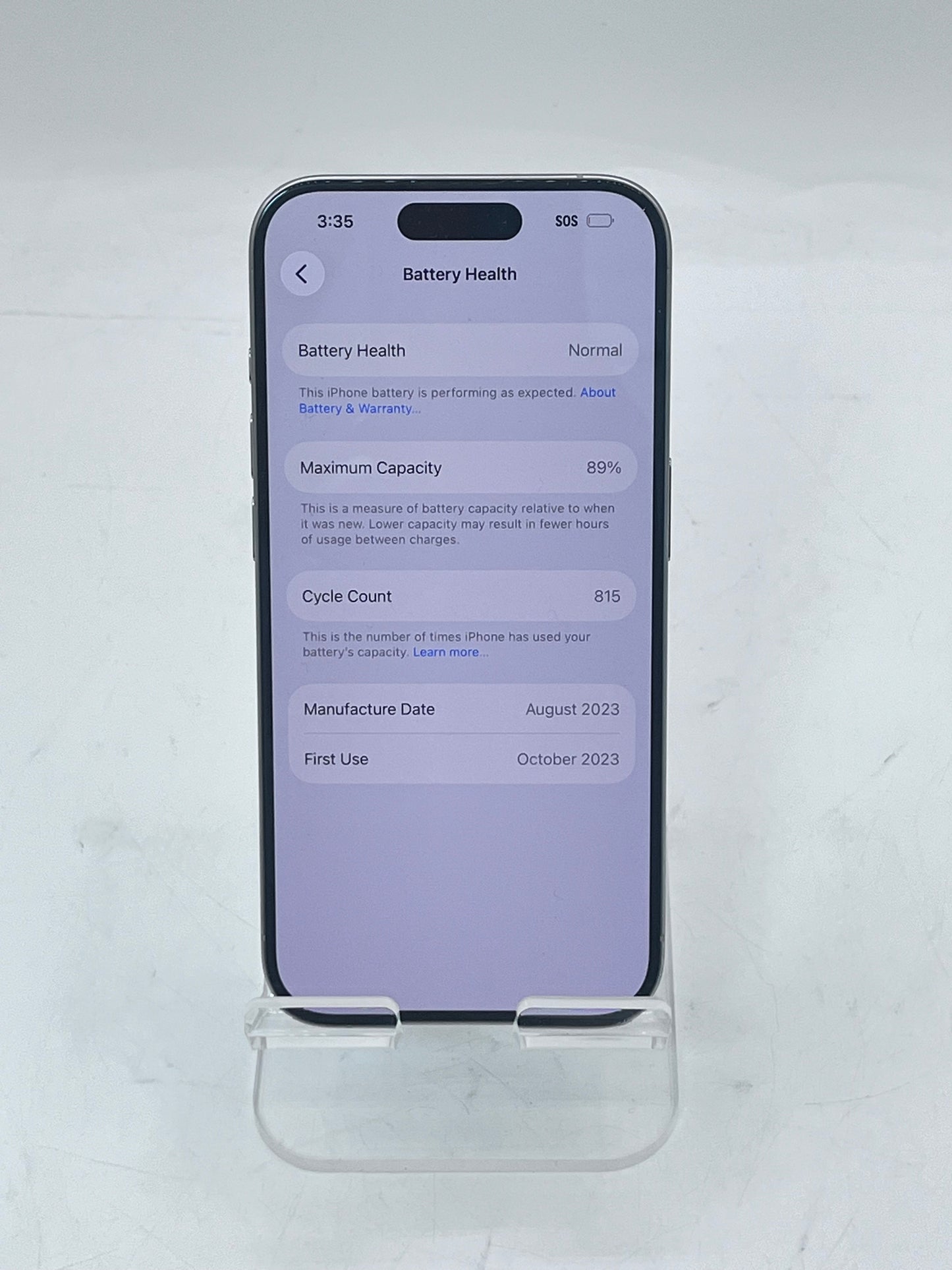 Unlocked Apple iPhone 15 Pro 6.1" MTQT3LL/A A2848 8 GB 256GB White